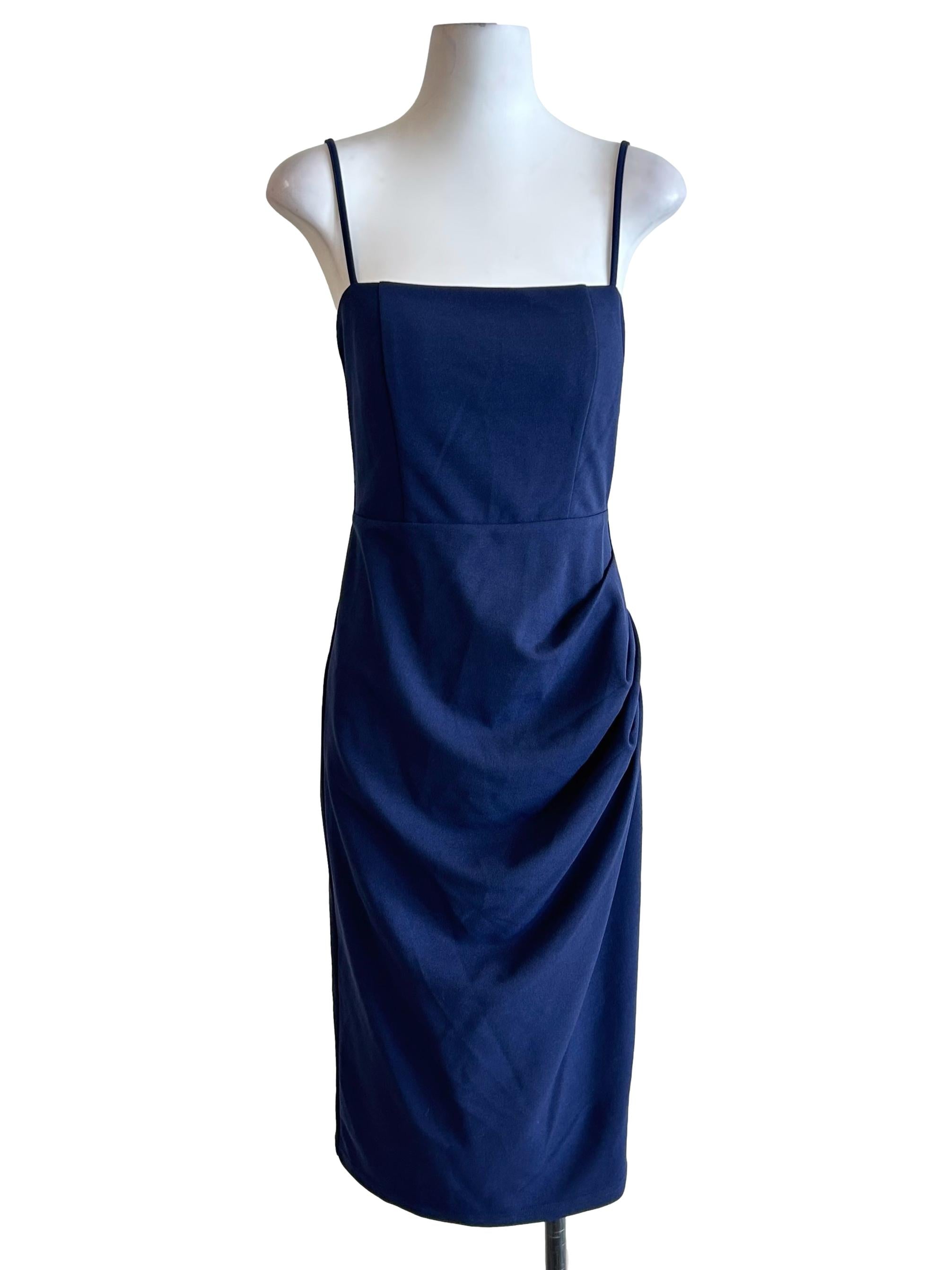 Berry Blue Ruched Cami Dress