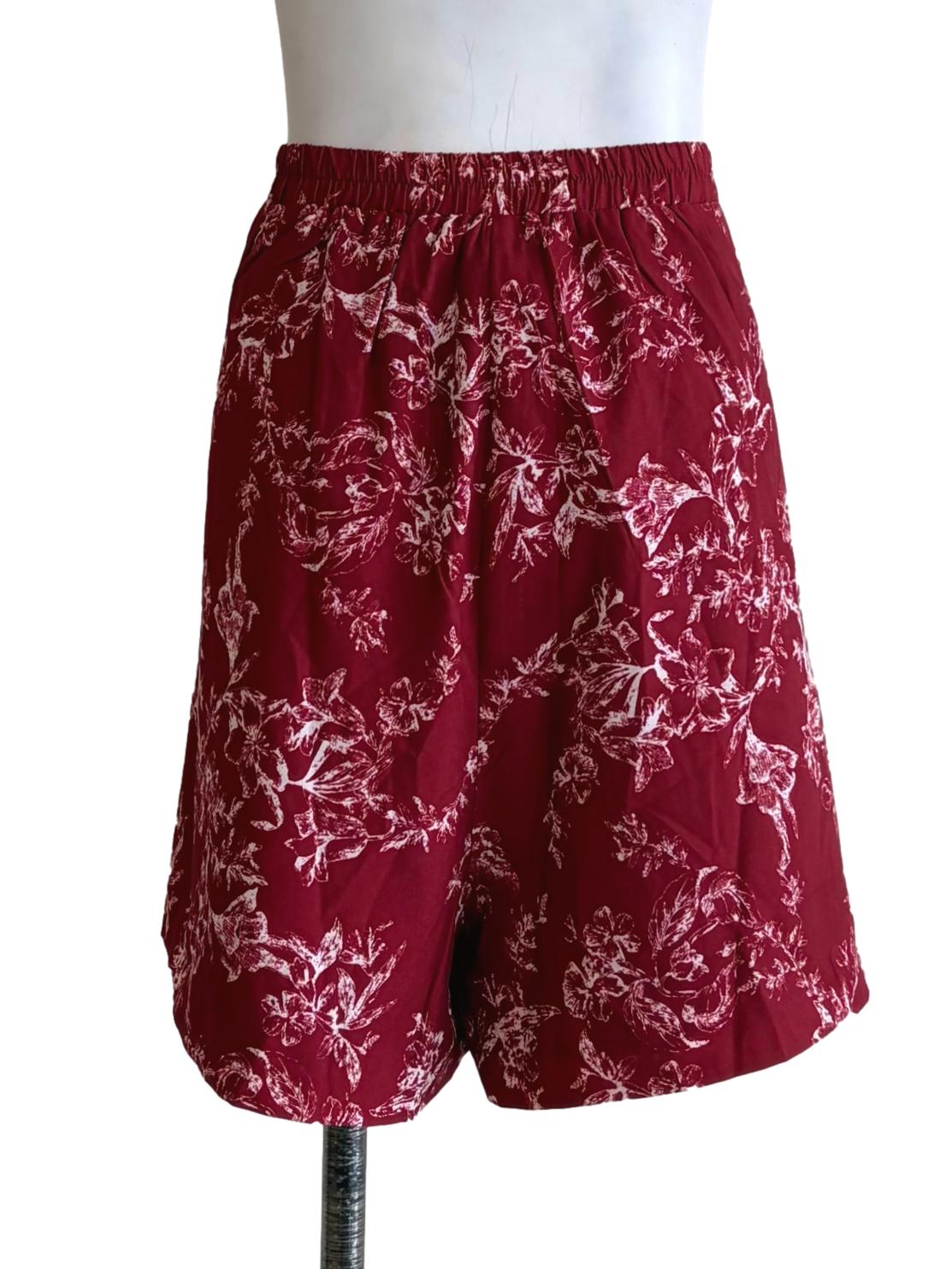 Sky Blue Floral Print Skorts