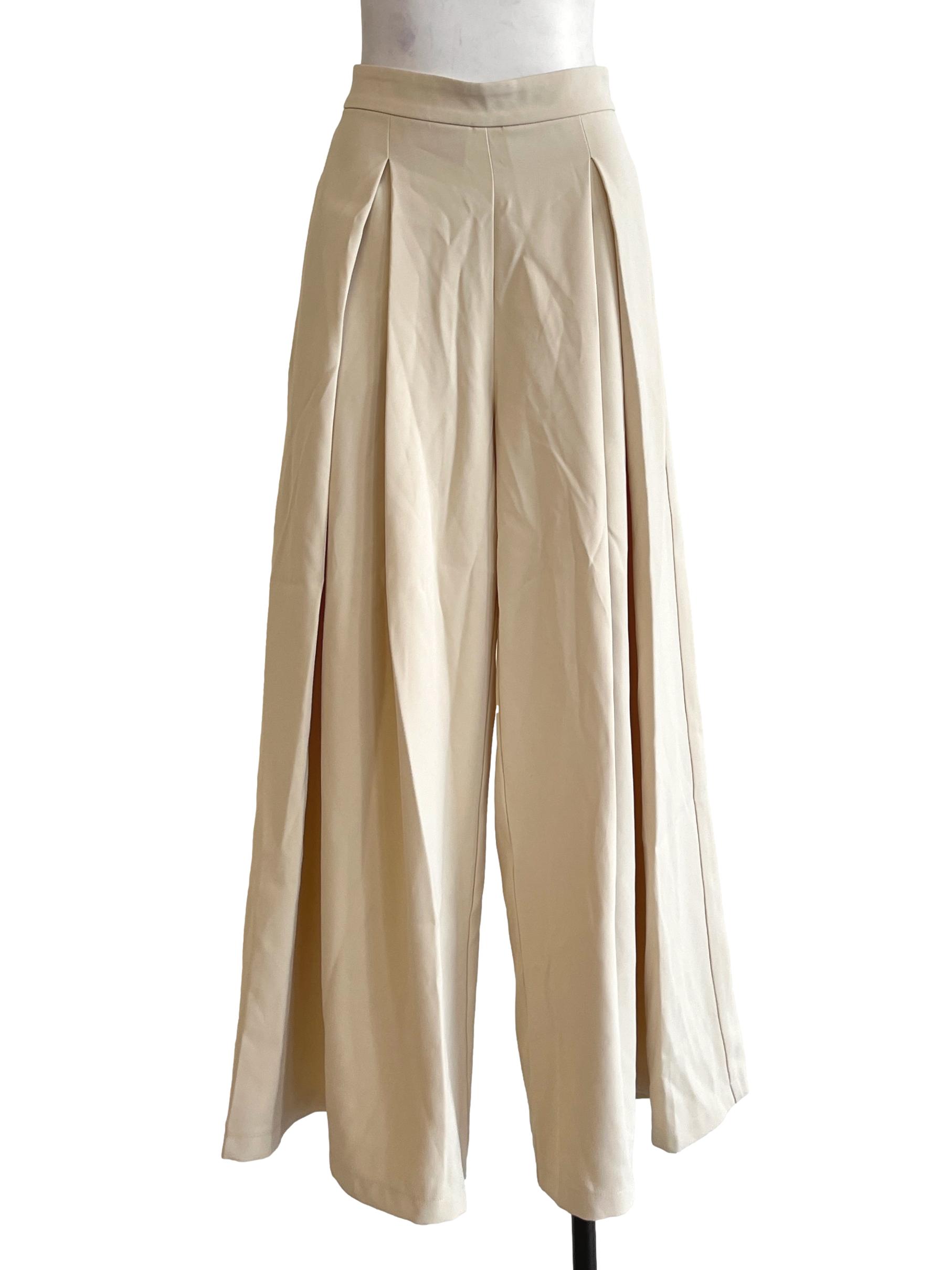 Ivory White Wide Leg Pants