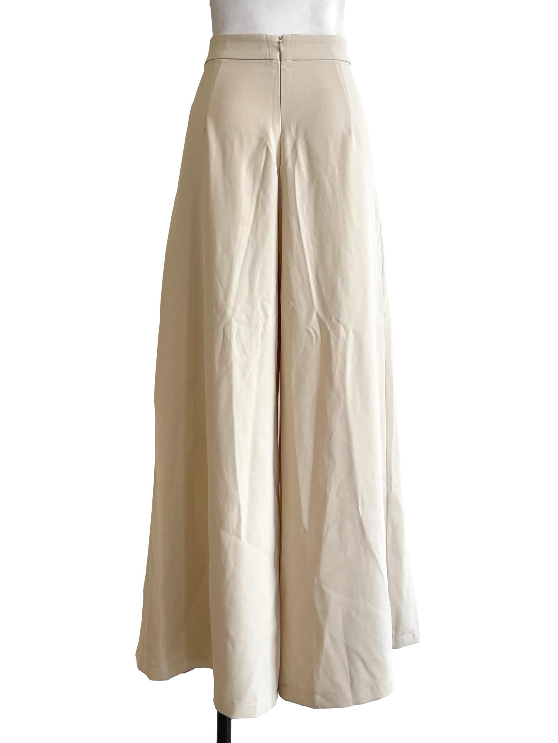 Ivory White Wide Leg Pants