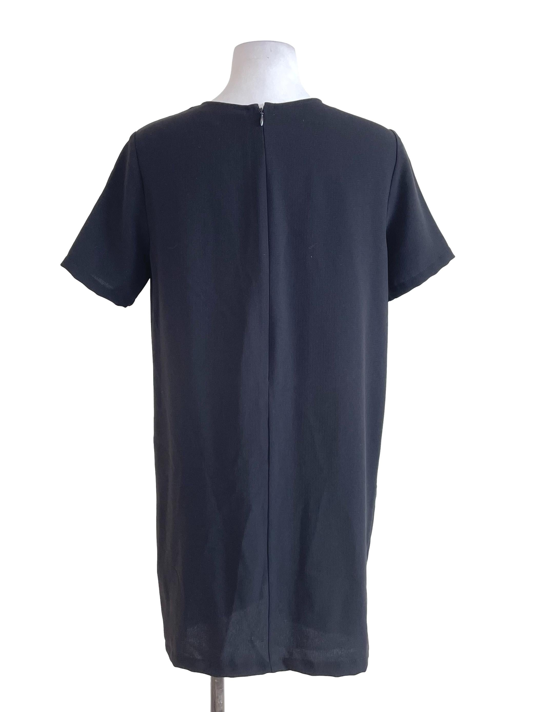 Black Ruched Loose Dress
