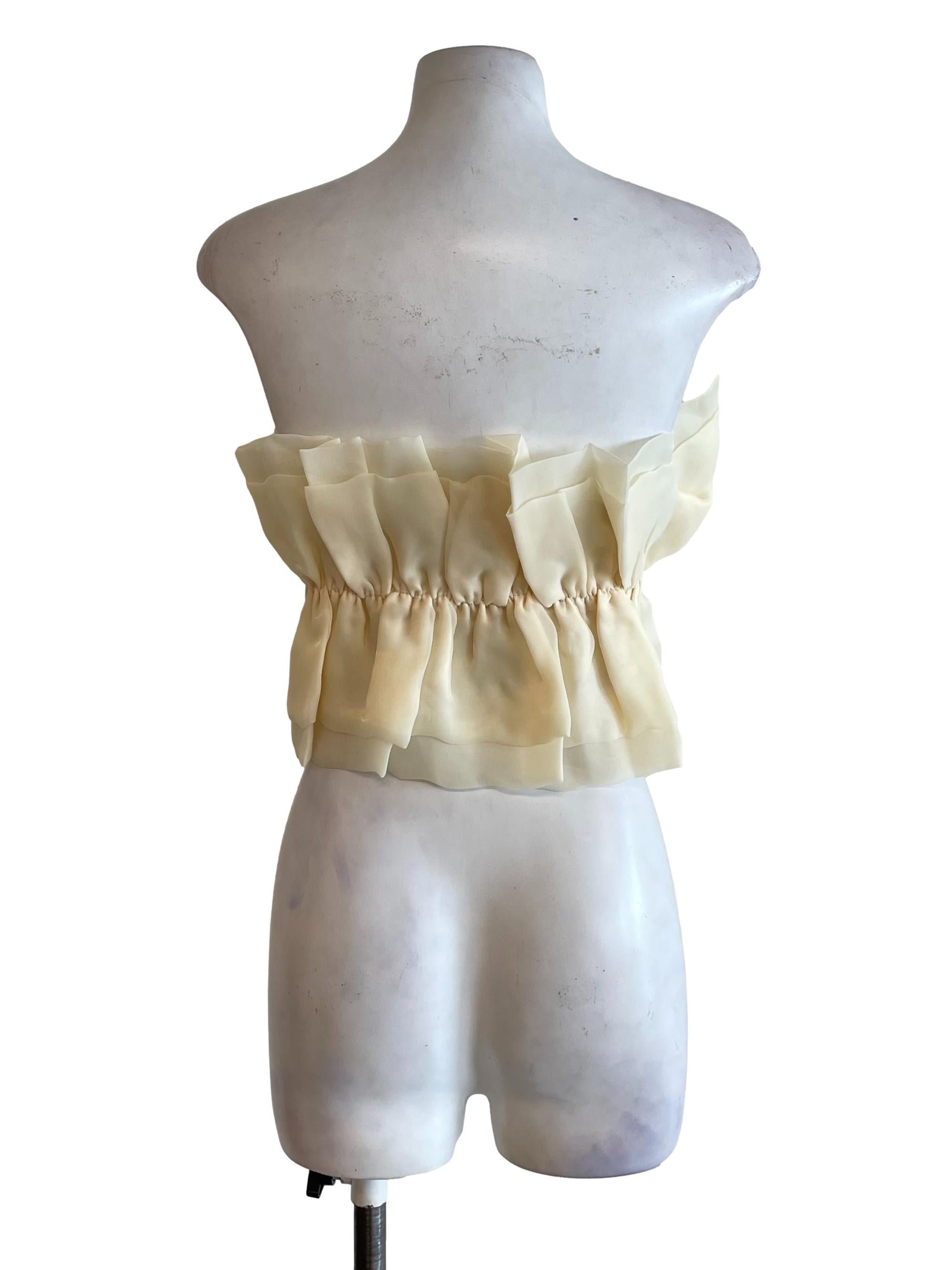 Pastel Yellow Tulle Top