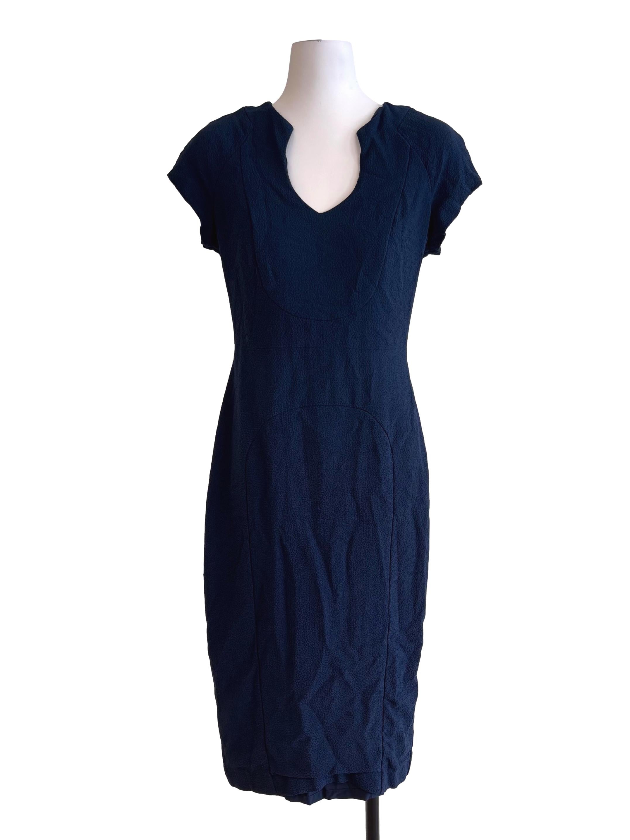 Navy Blue Sheath Dress