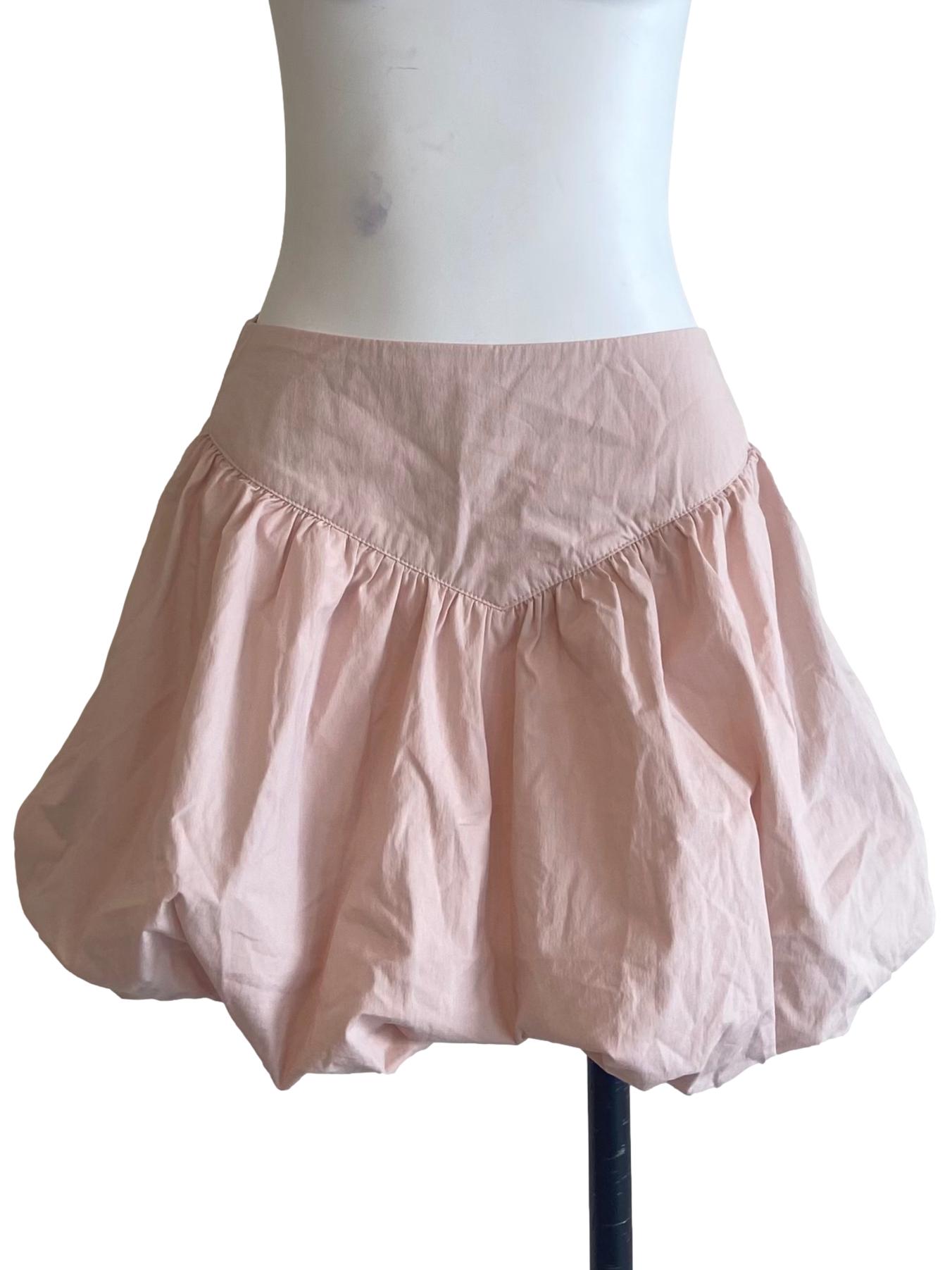 Salmon Pink Highwaist Cowl Skirt