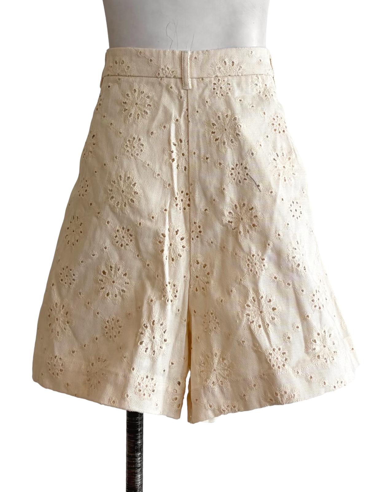 Banana Yellow Eyelet Shorts LB
