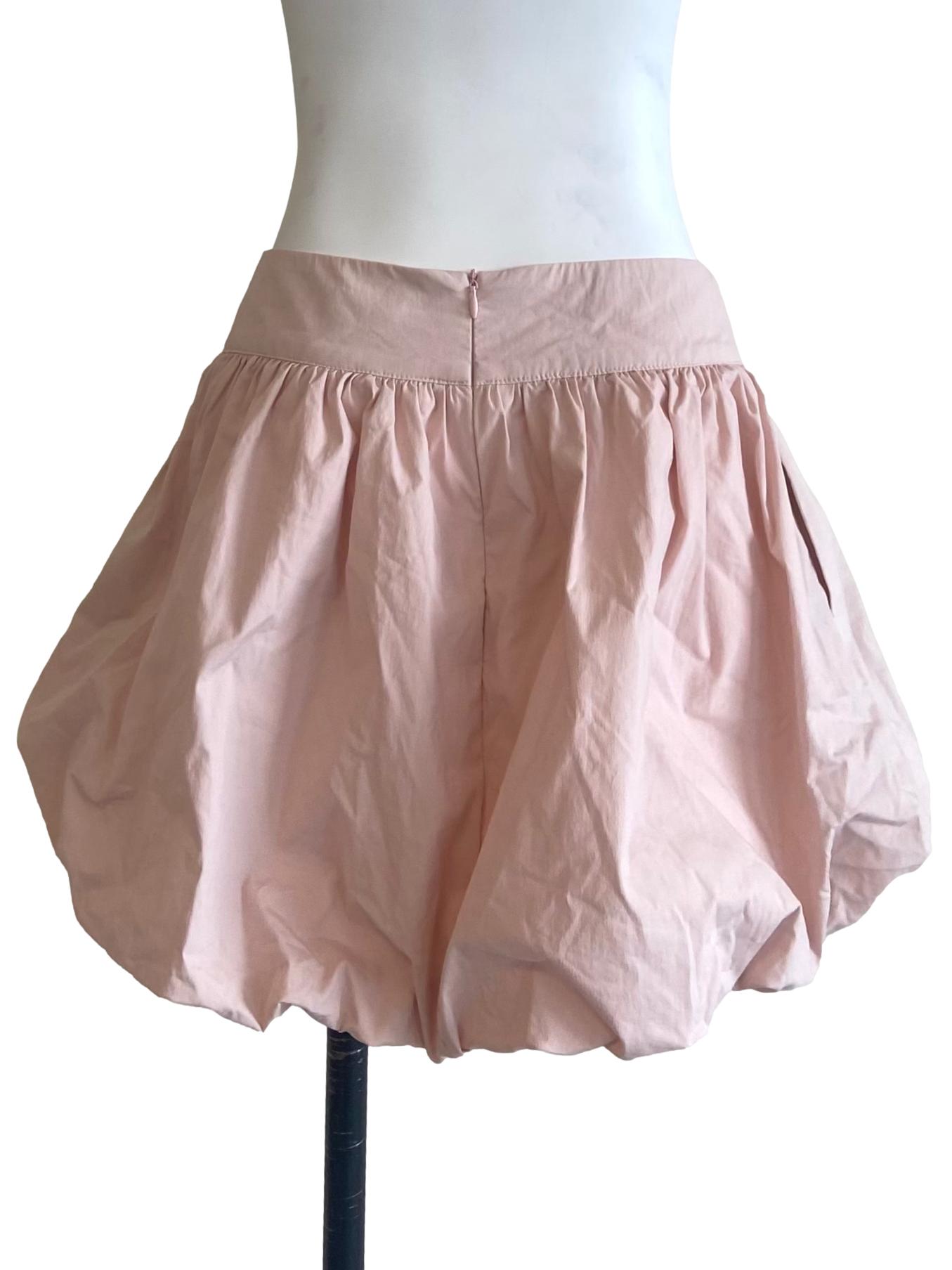 Salmon Pink Highwaist Cowl Skirt