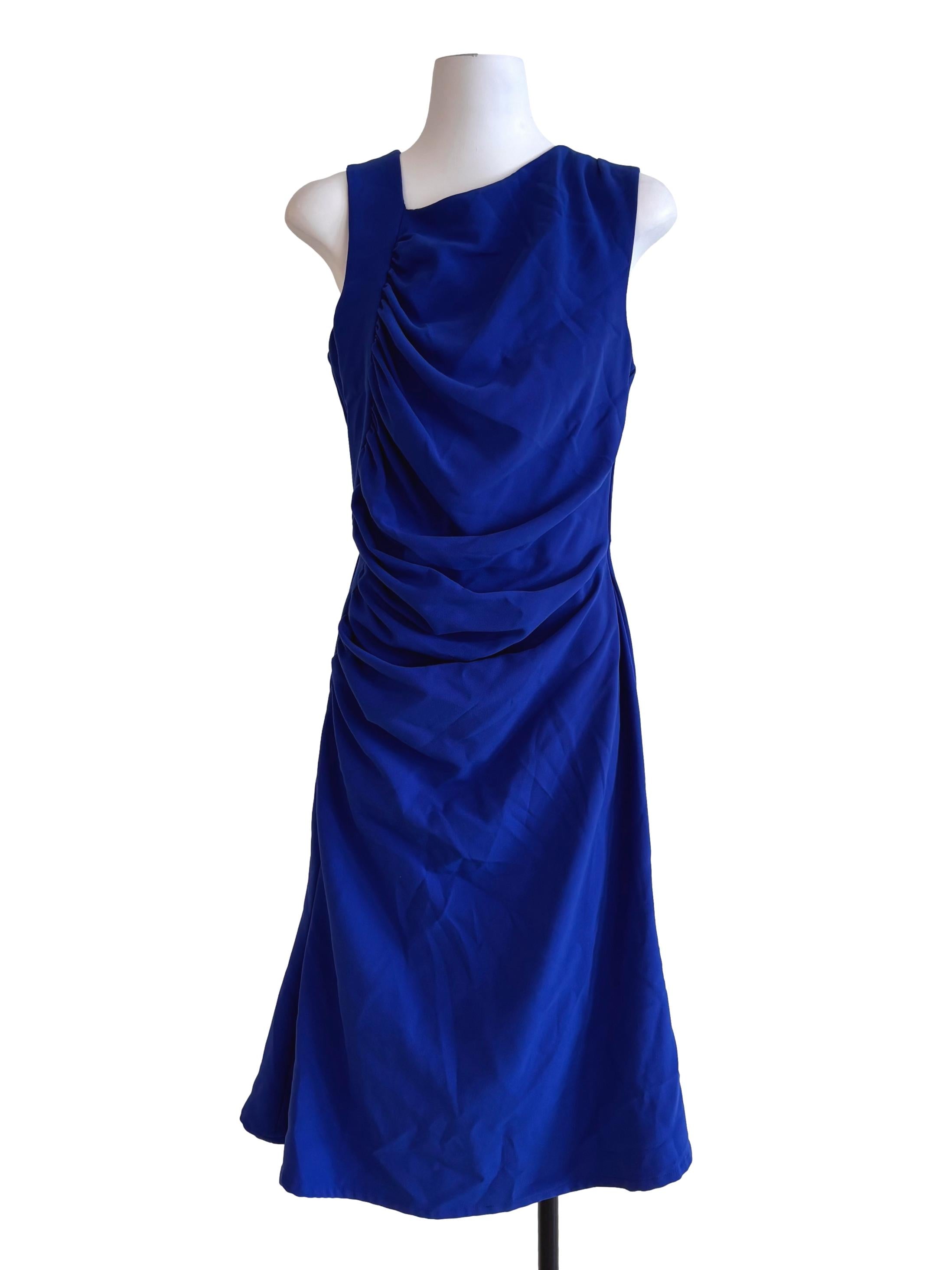 Admiral Blue Draped Dress