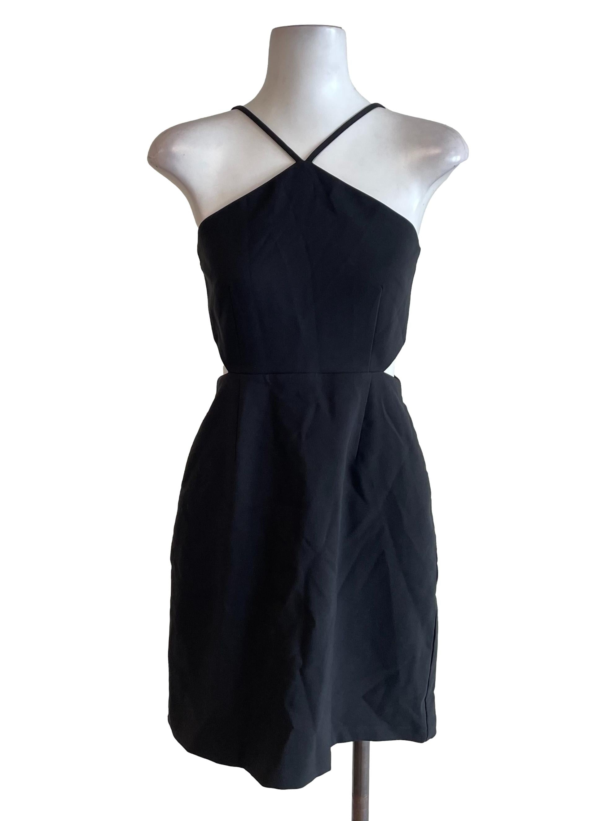 Charcoal Open Waist Halter Neck Dress