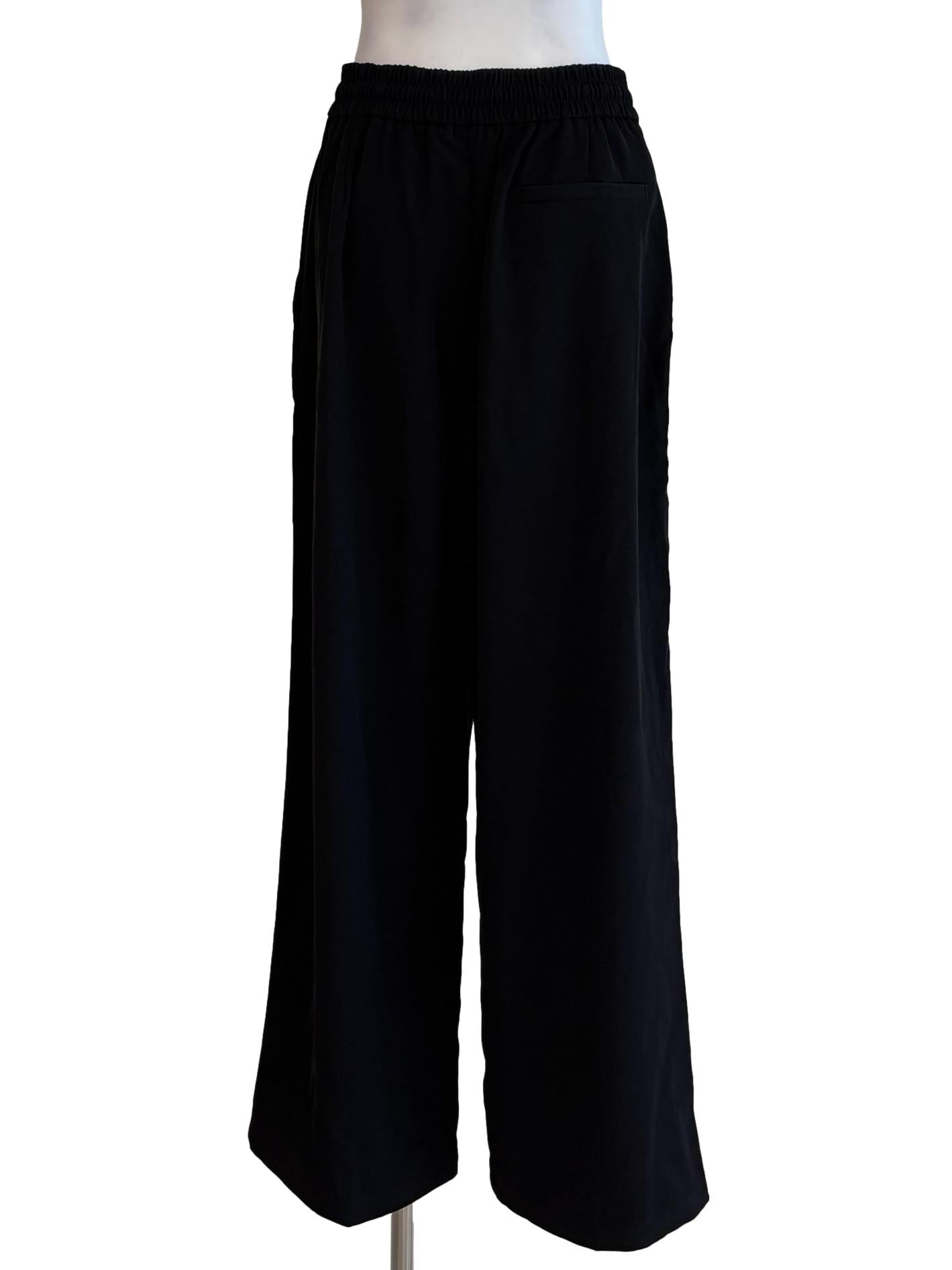 Jet Black Lined Relaxed Pants