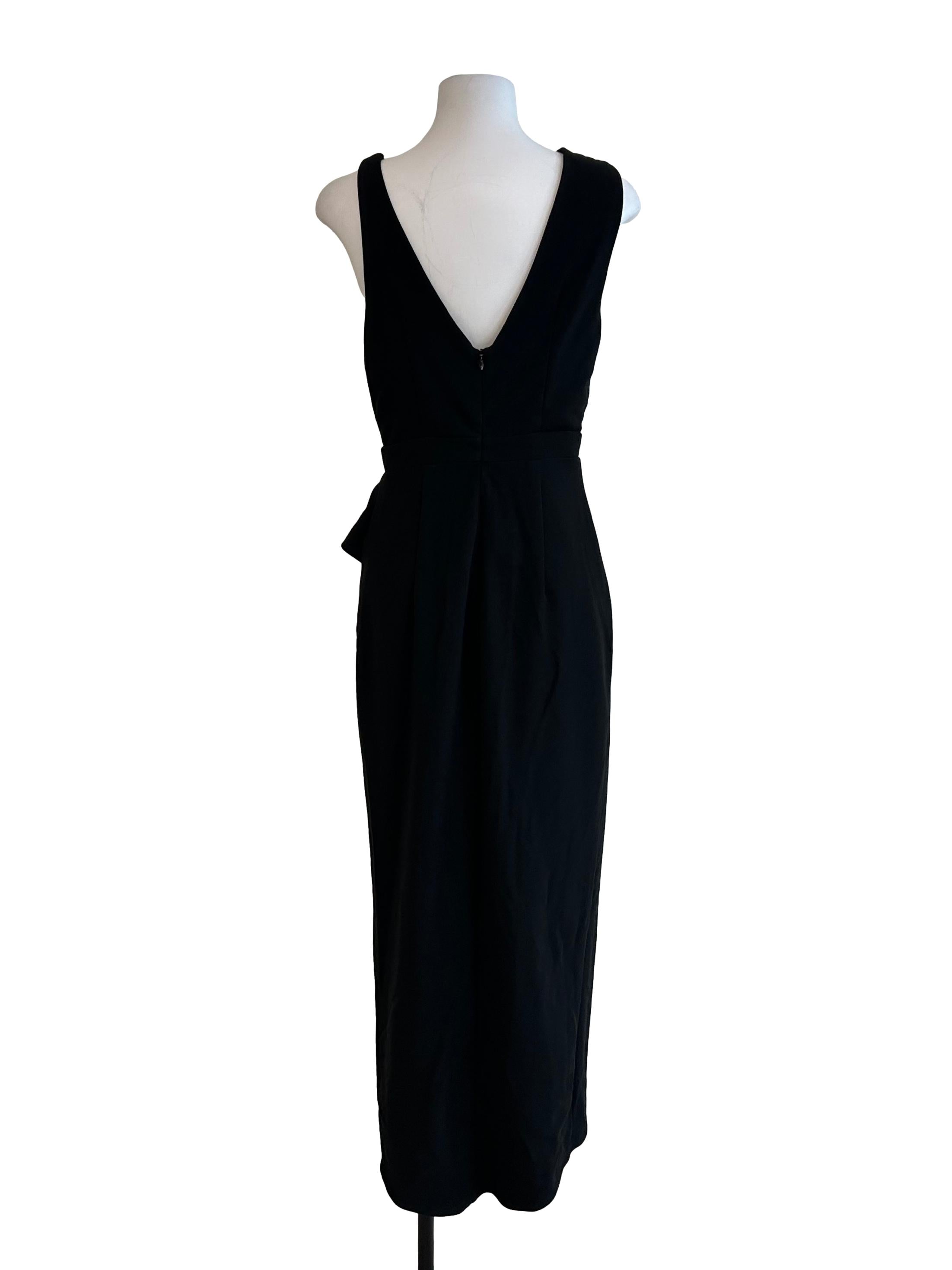 Off Black Draped Dress