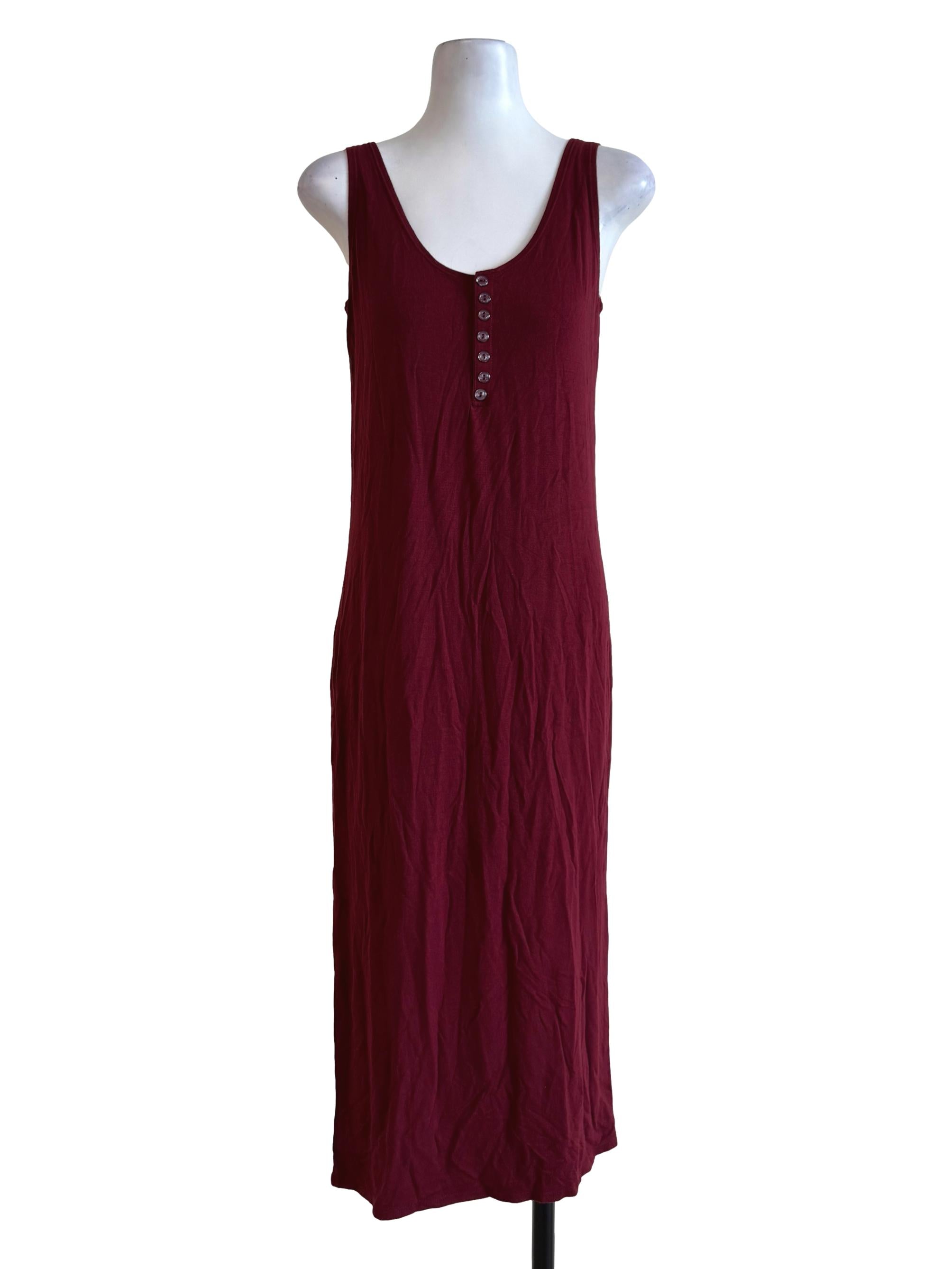 Maroon Sleeveless Bodycon Dress