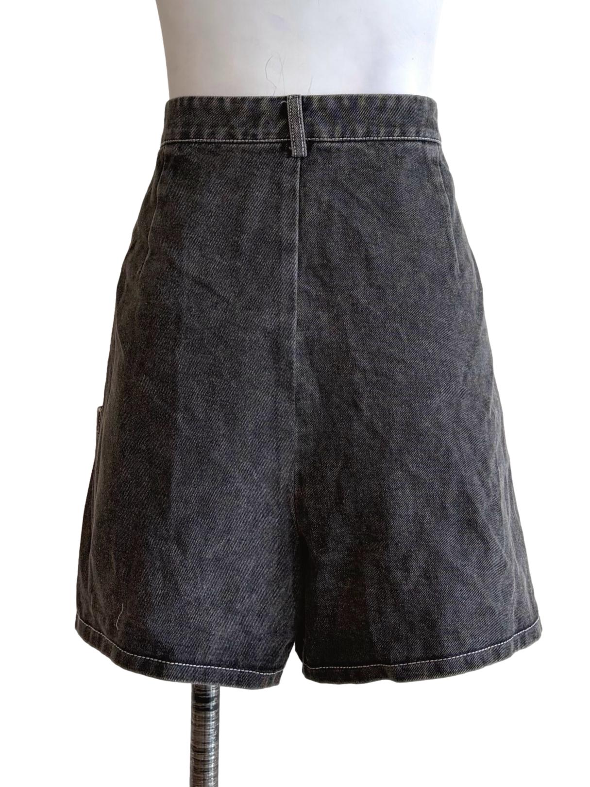 Grey Jeans Skorts