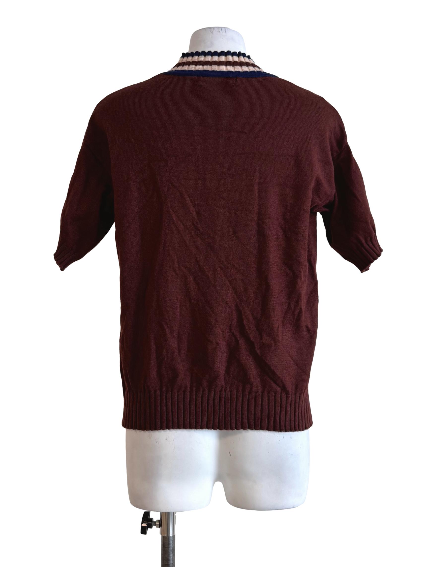 Dark Brown Knitted Turtle Neck Shirt
