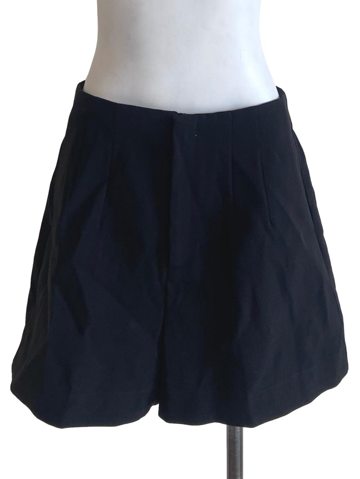 Black Herringbone Shorts