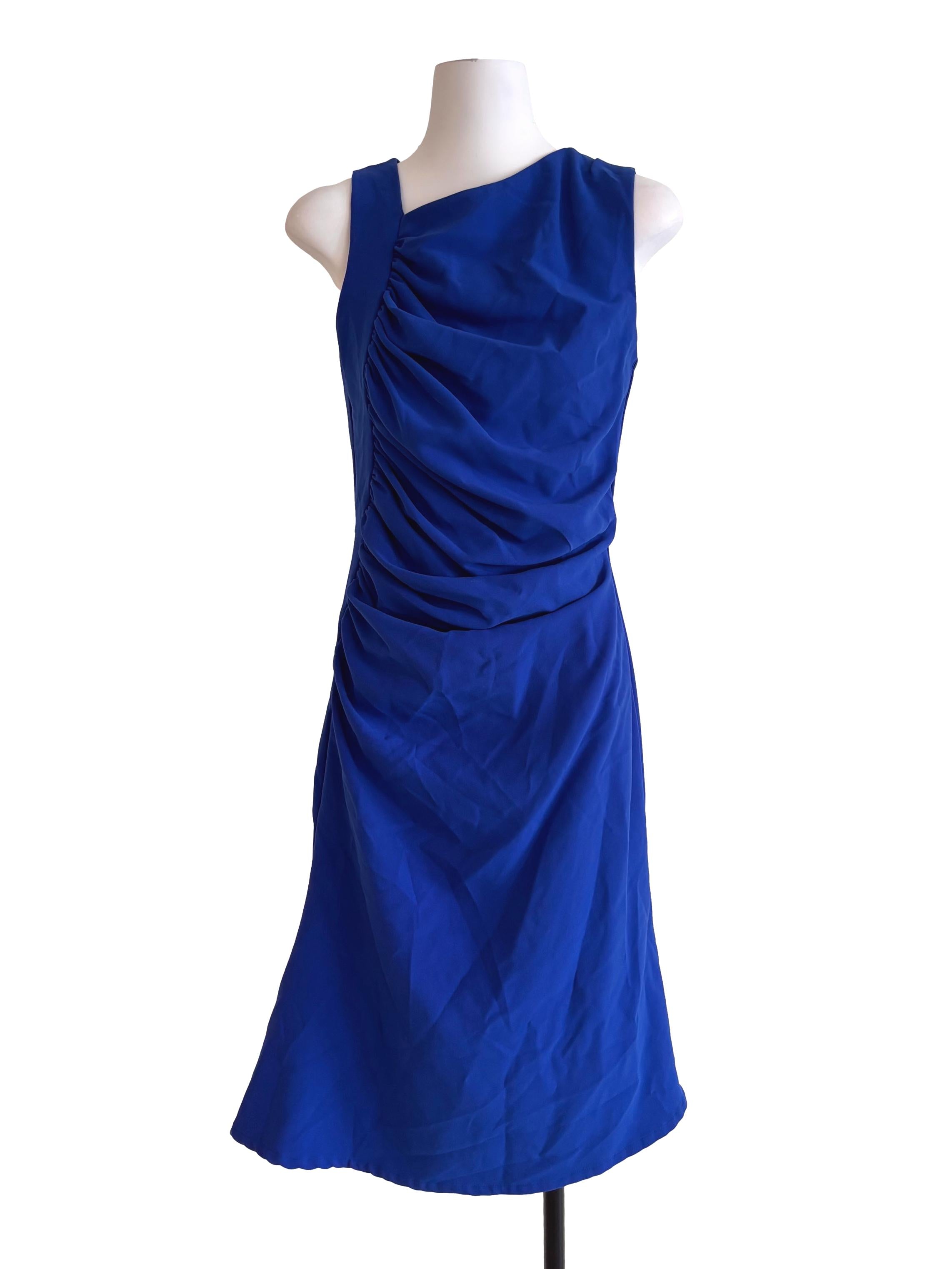 Admiral Blue Draped Dress