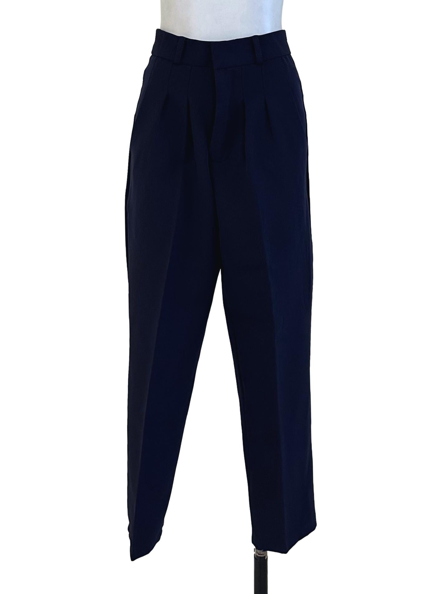 Navy Blue Plain Pants