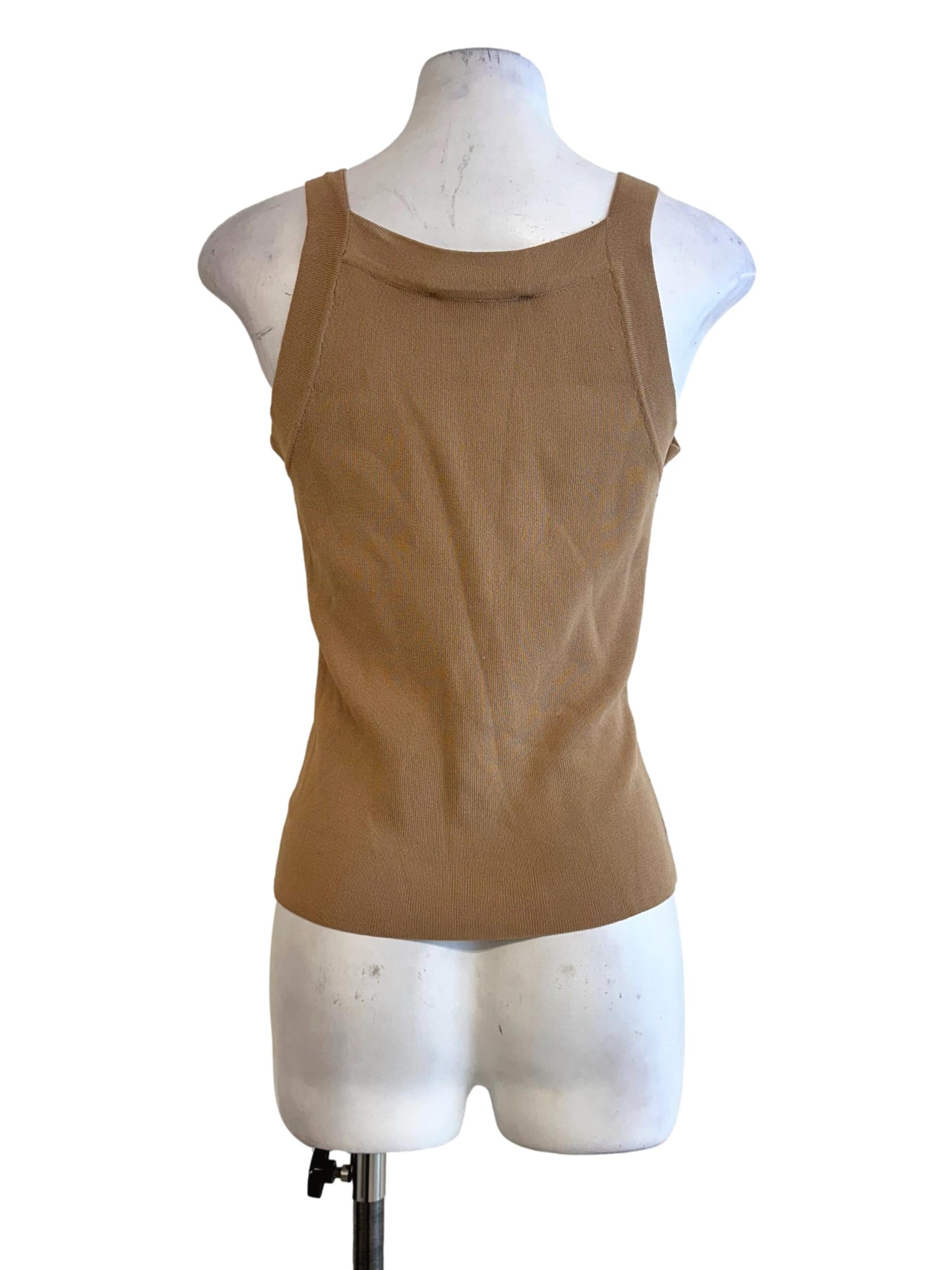 Biscotti Beige Sleeveless Top LB