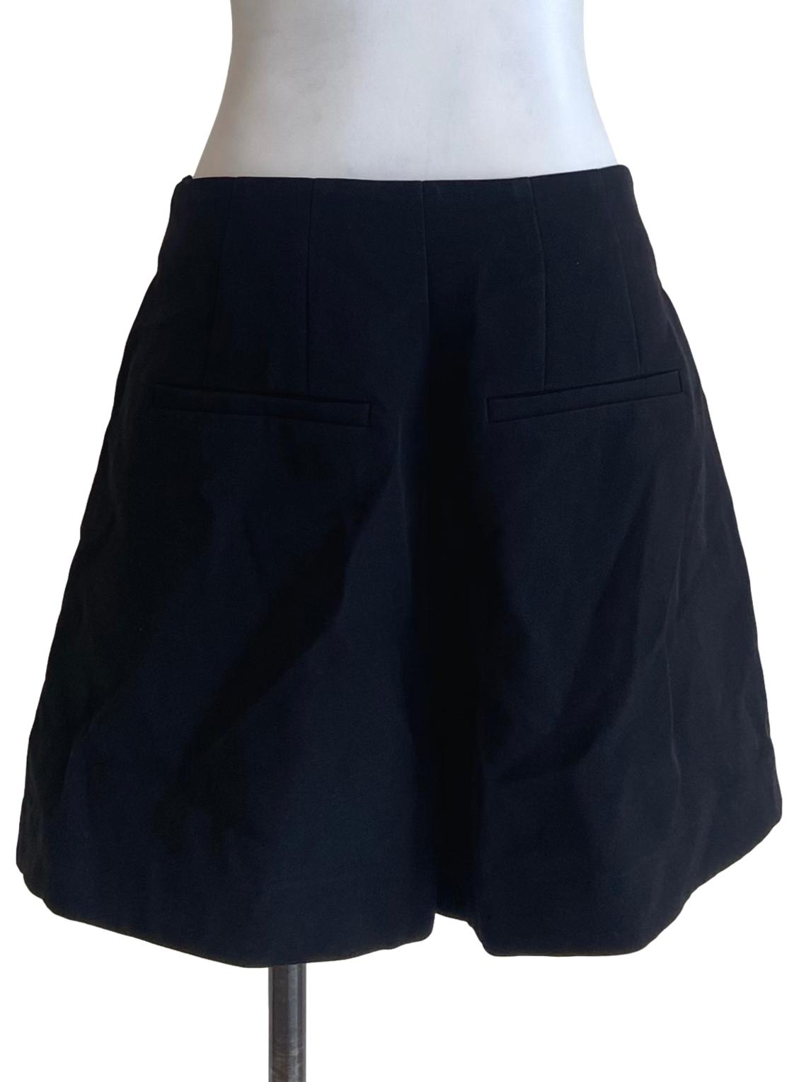 Black Herringbone Shorts