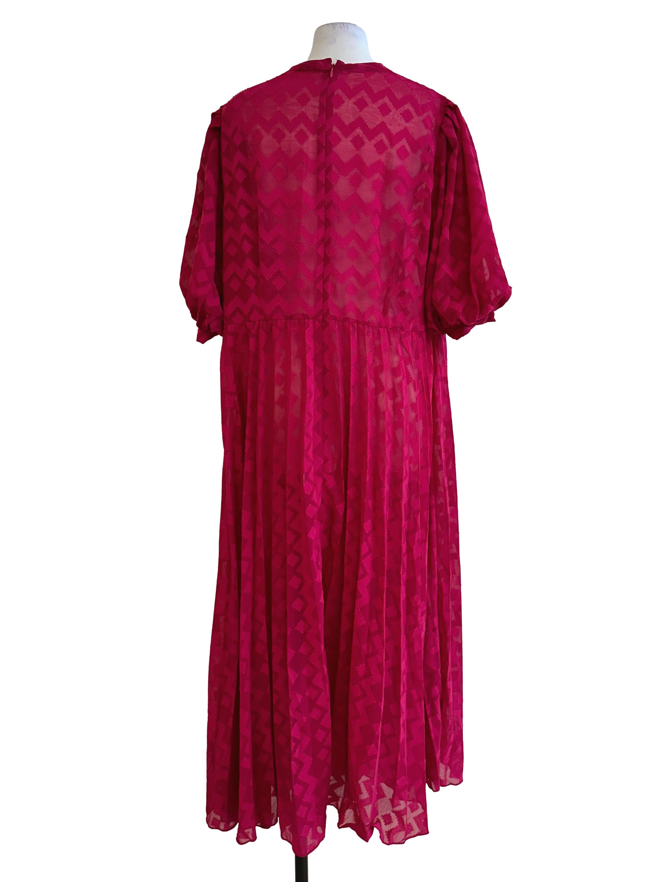 Fuchsia Pink Textured Dress