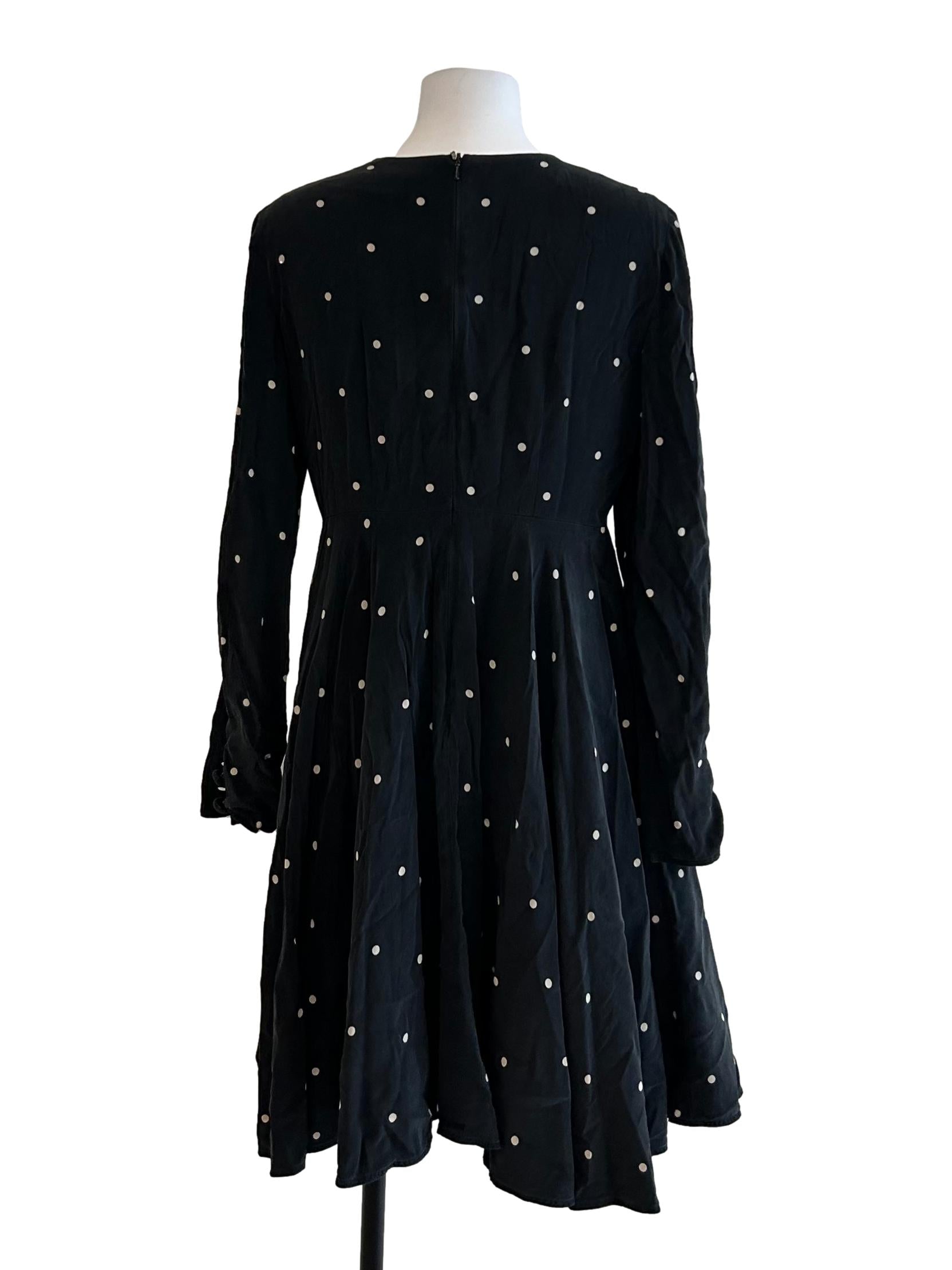 Faded Black Polka Dot Dress