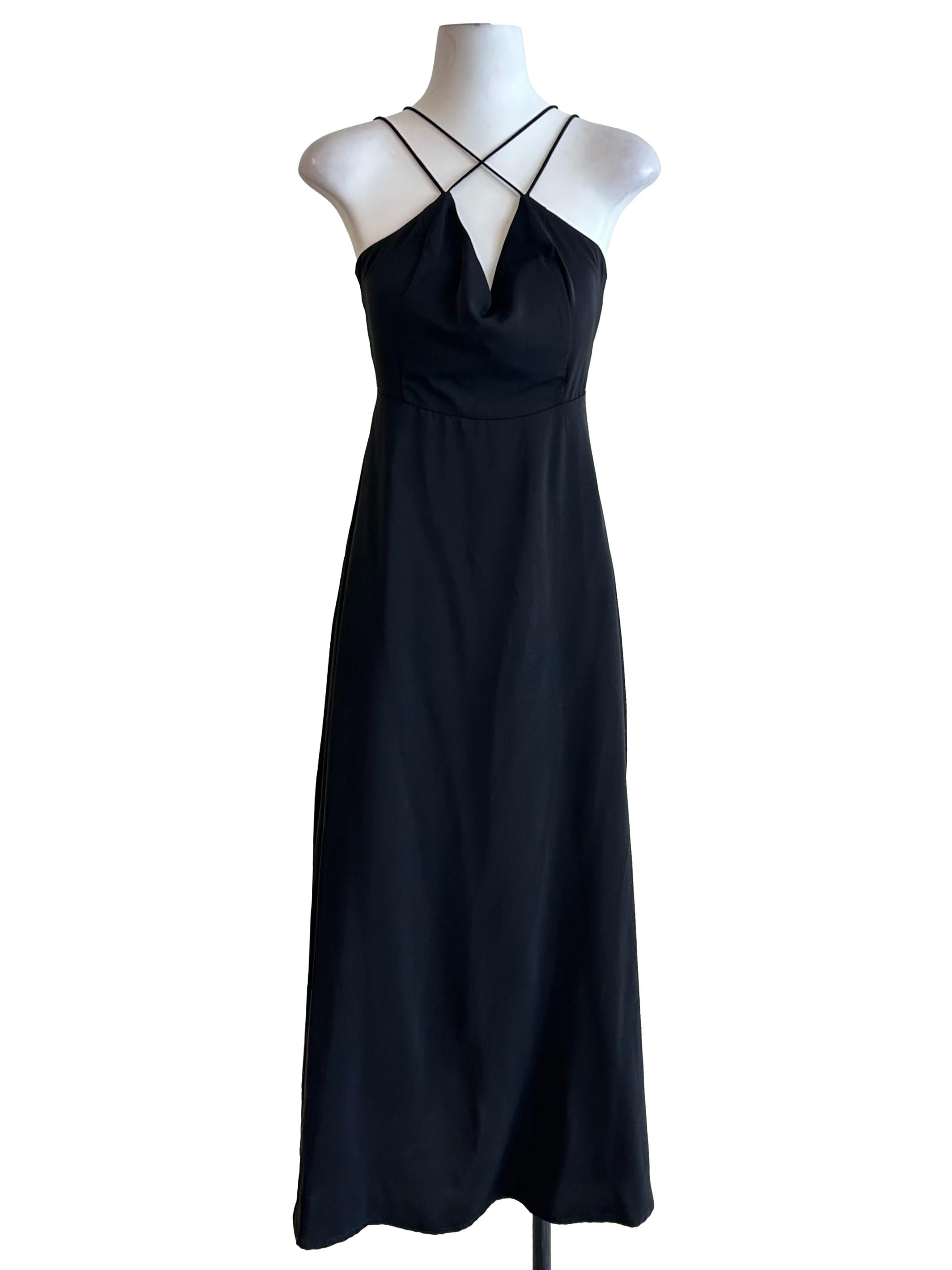Black Cross Strap Dress