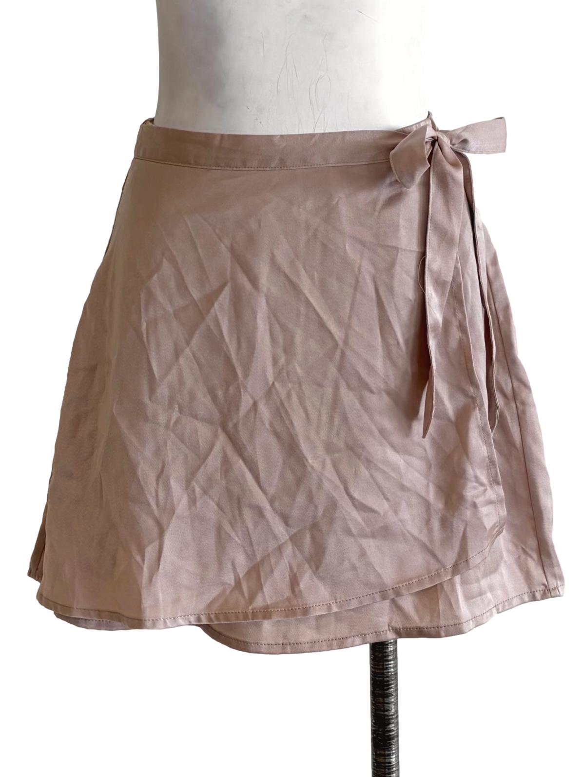 Champagne Beige Ribbon Skorts