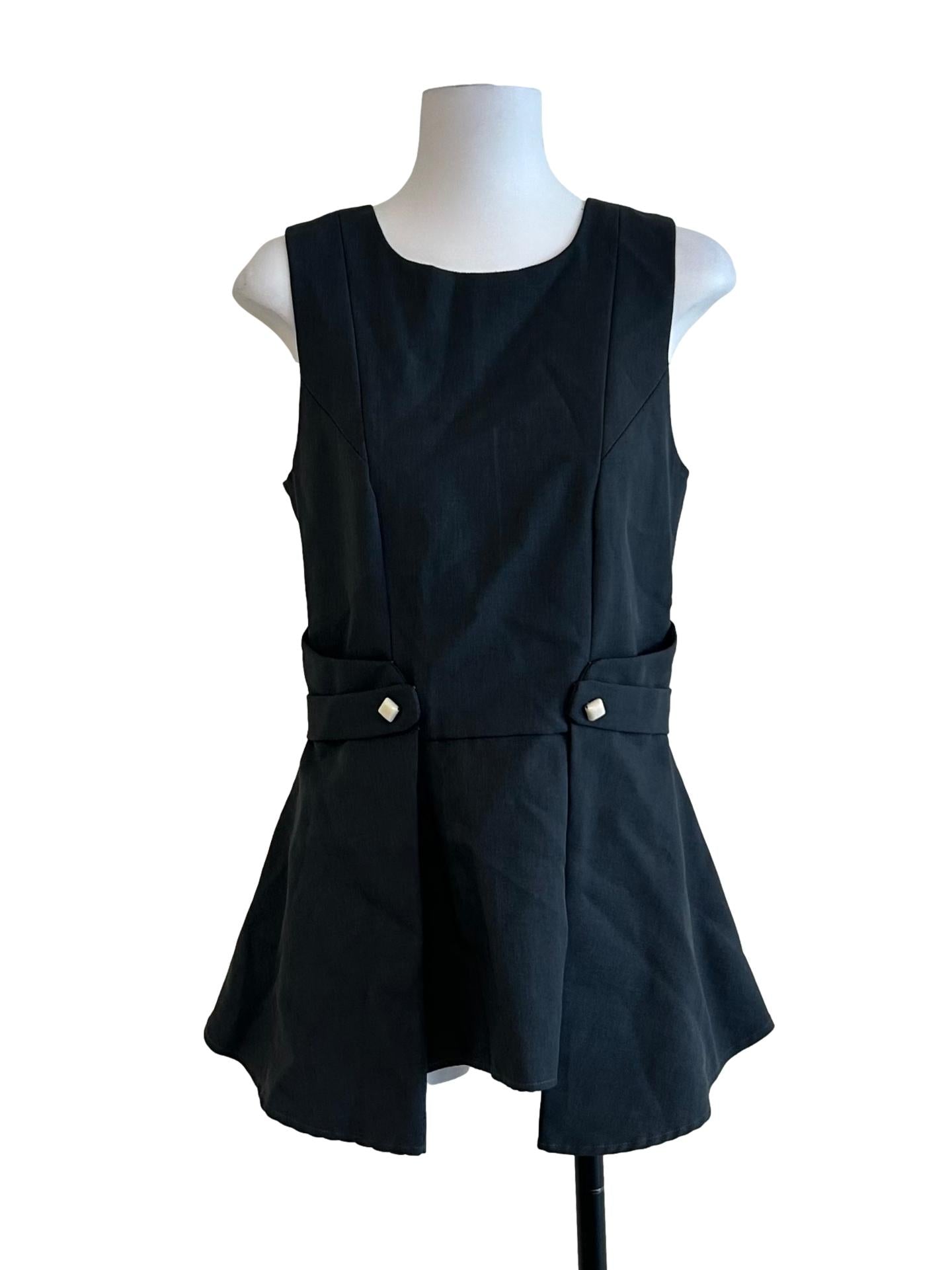 Anchor Grey Peplum Sleeveless Top