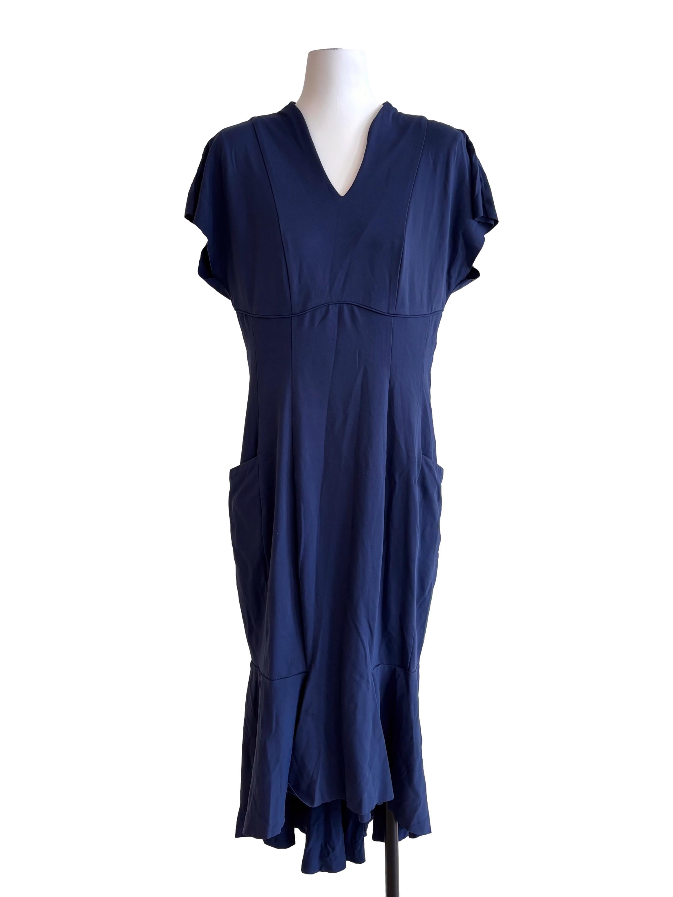 Dark Blue Sheath Dress
