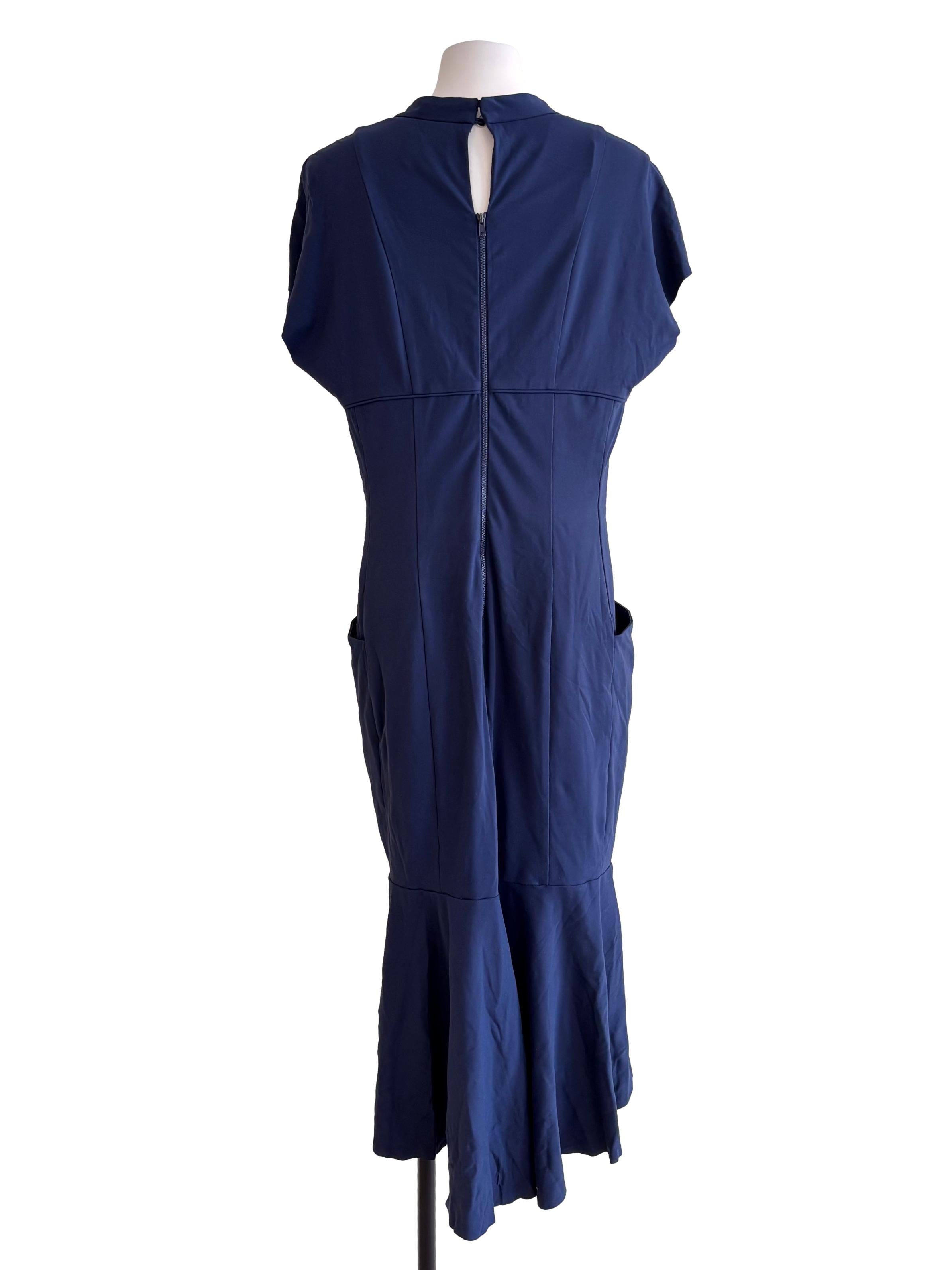 Dark Blue Sheath Dress