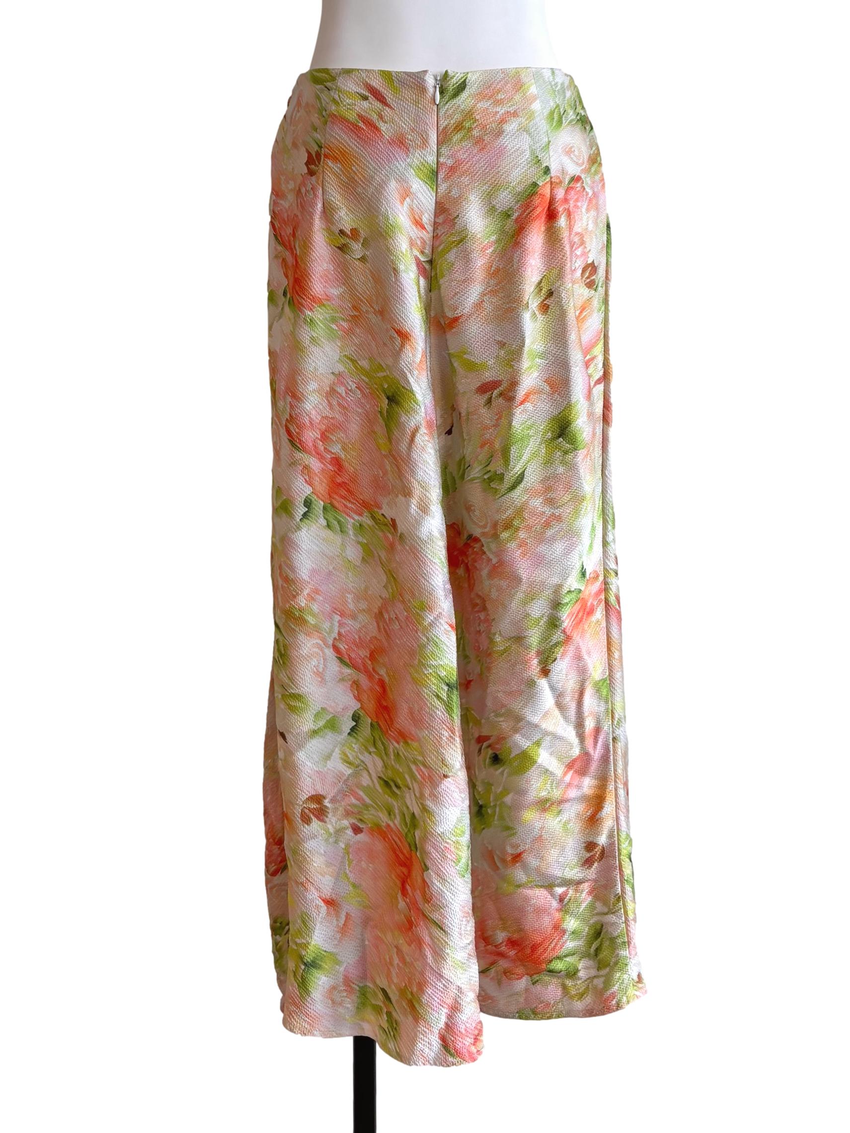 Multicolor Printed Wrap Skirt
