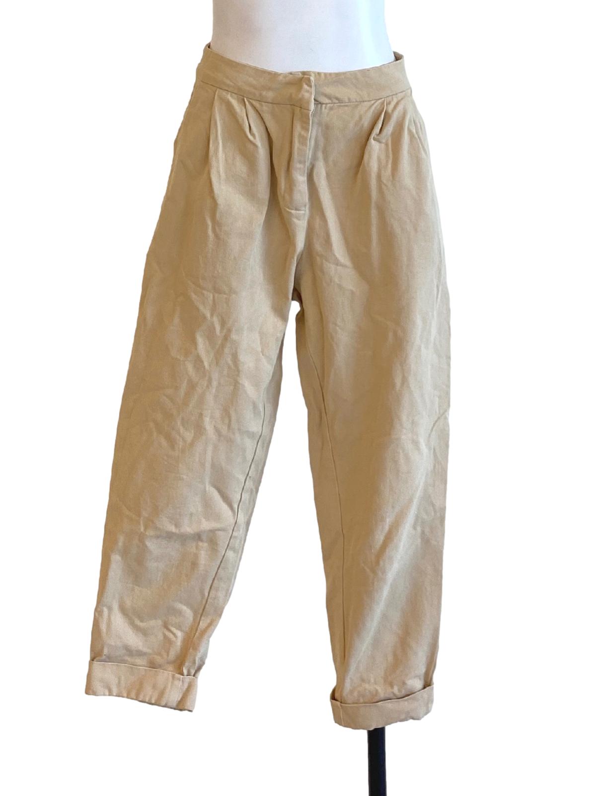 Tortilla Brown Cuffed Hem Straight Cropped Pegged Pants TEM