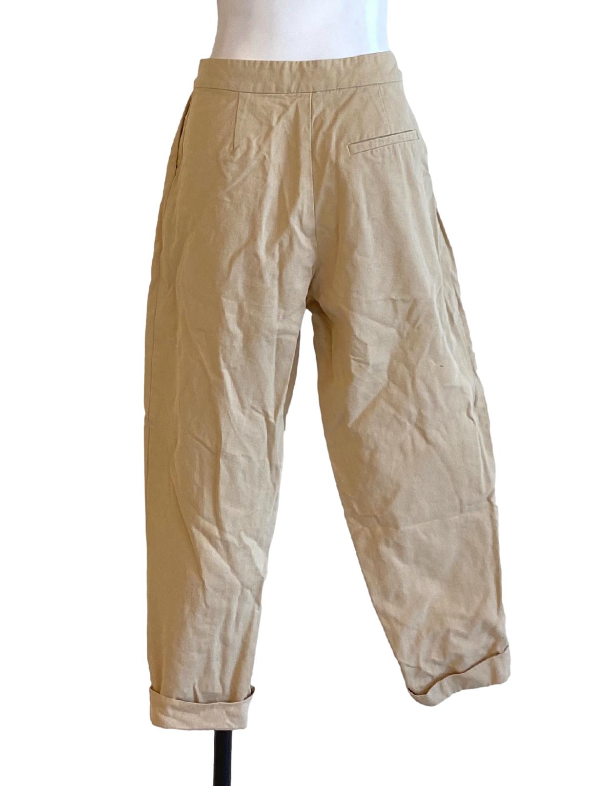 Tortilla Brown Cuffed Hem Straight Cropped Pegged Pants TEM