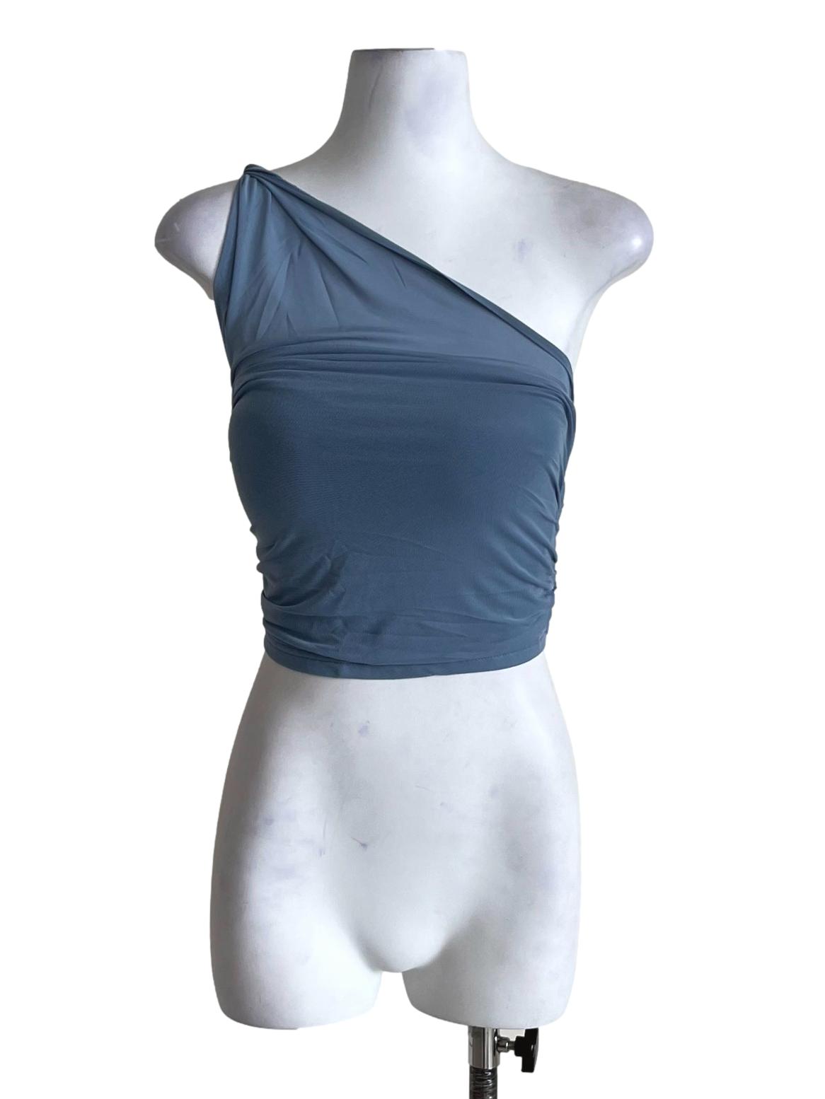 Blue Genevieve Mesh Toga Padded Top