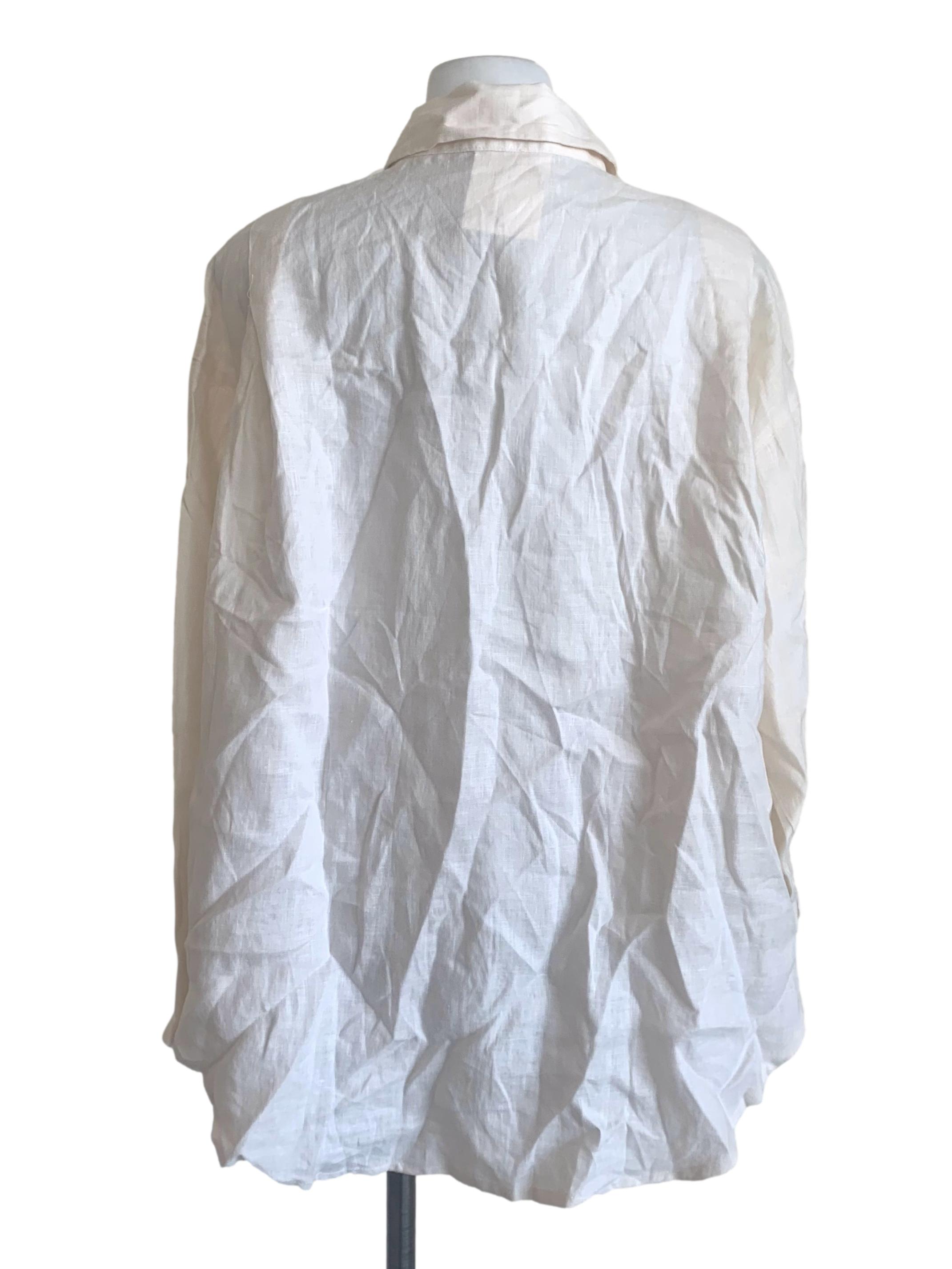 Ivory White Collared Top