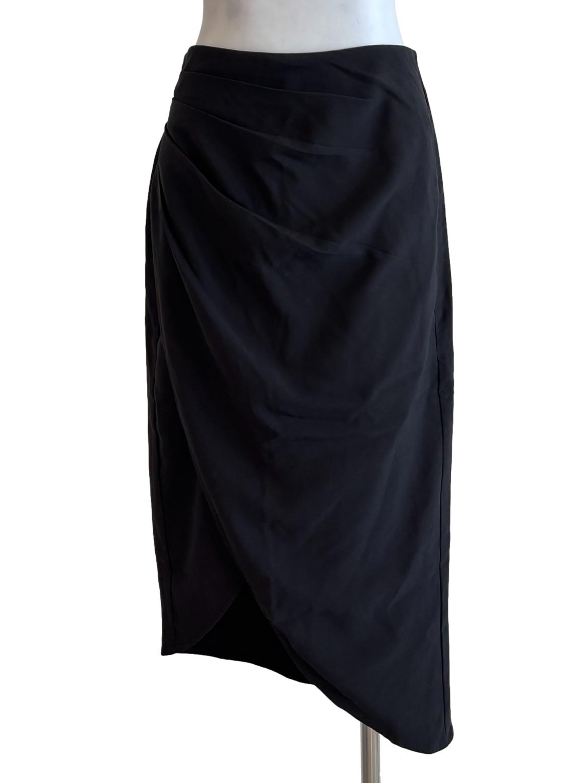 Black Asymmetrical Pencil Skirt