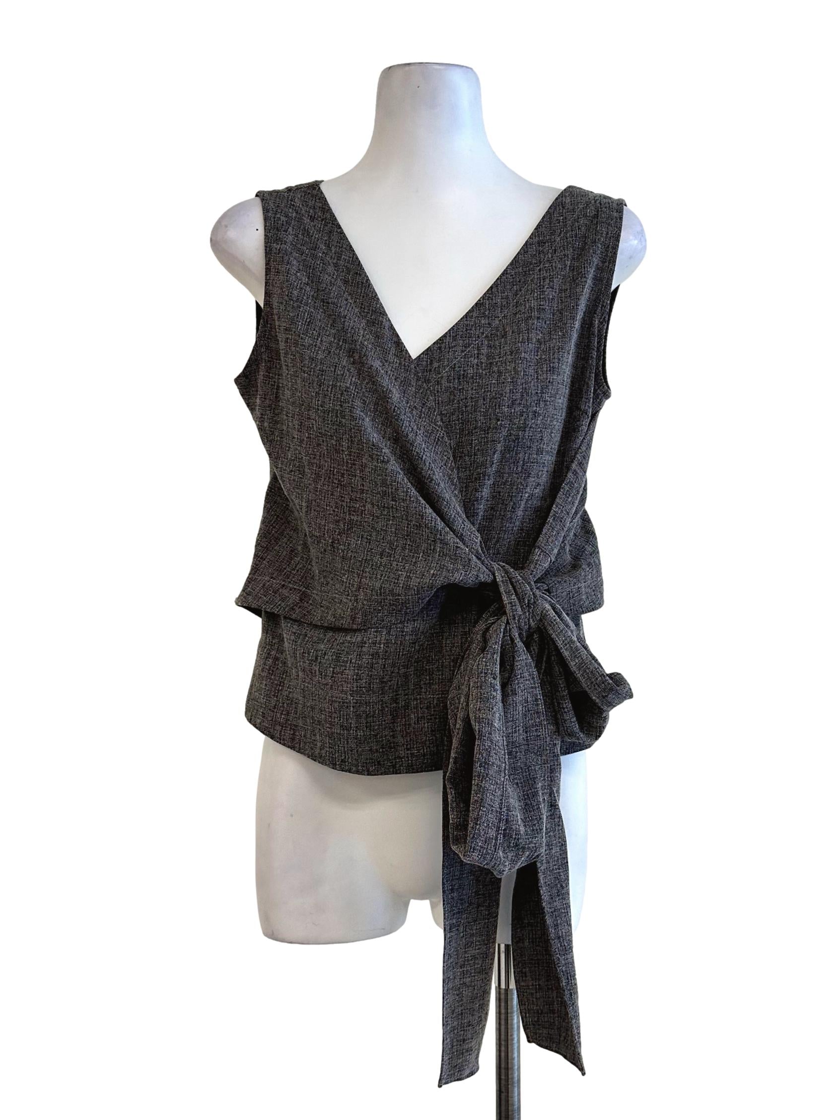 Shadow Grey Sleeveless Top