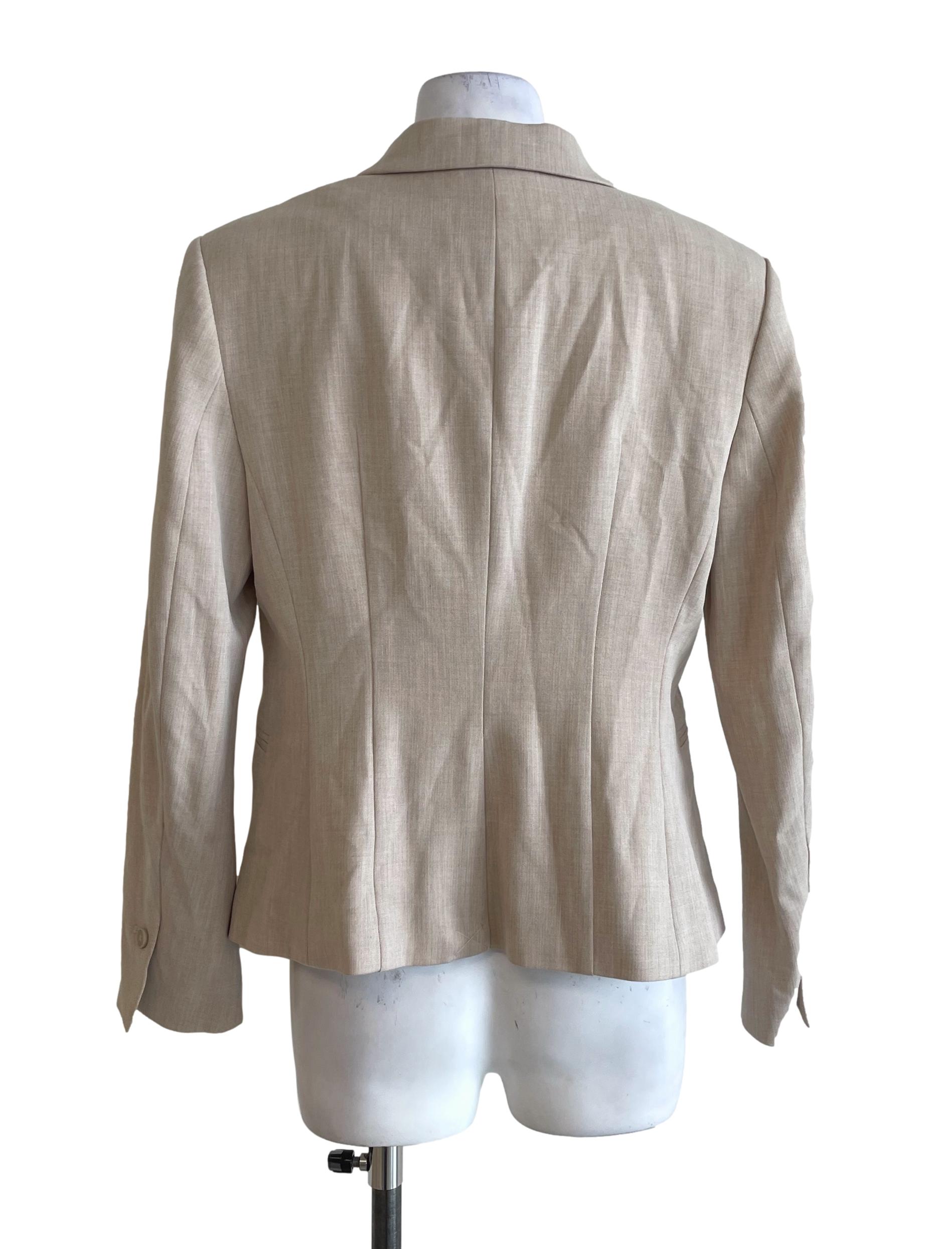 Light Brown Notch Lapel Blazer