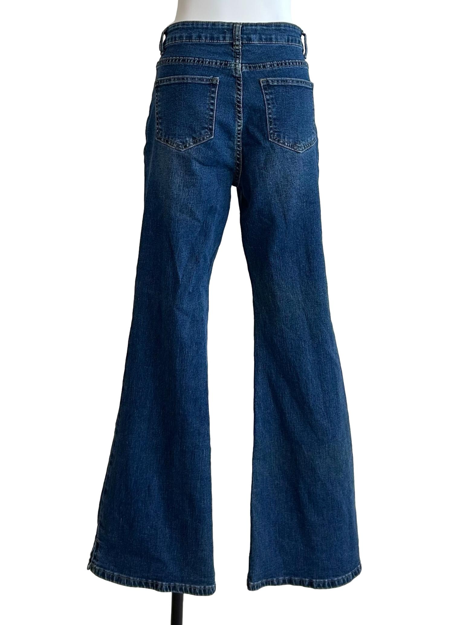 Classic Blue Denim Flare Jeans