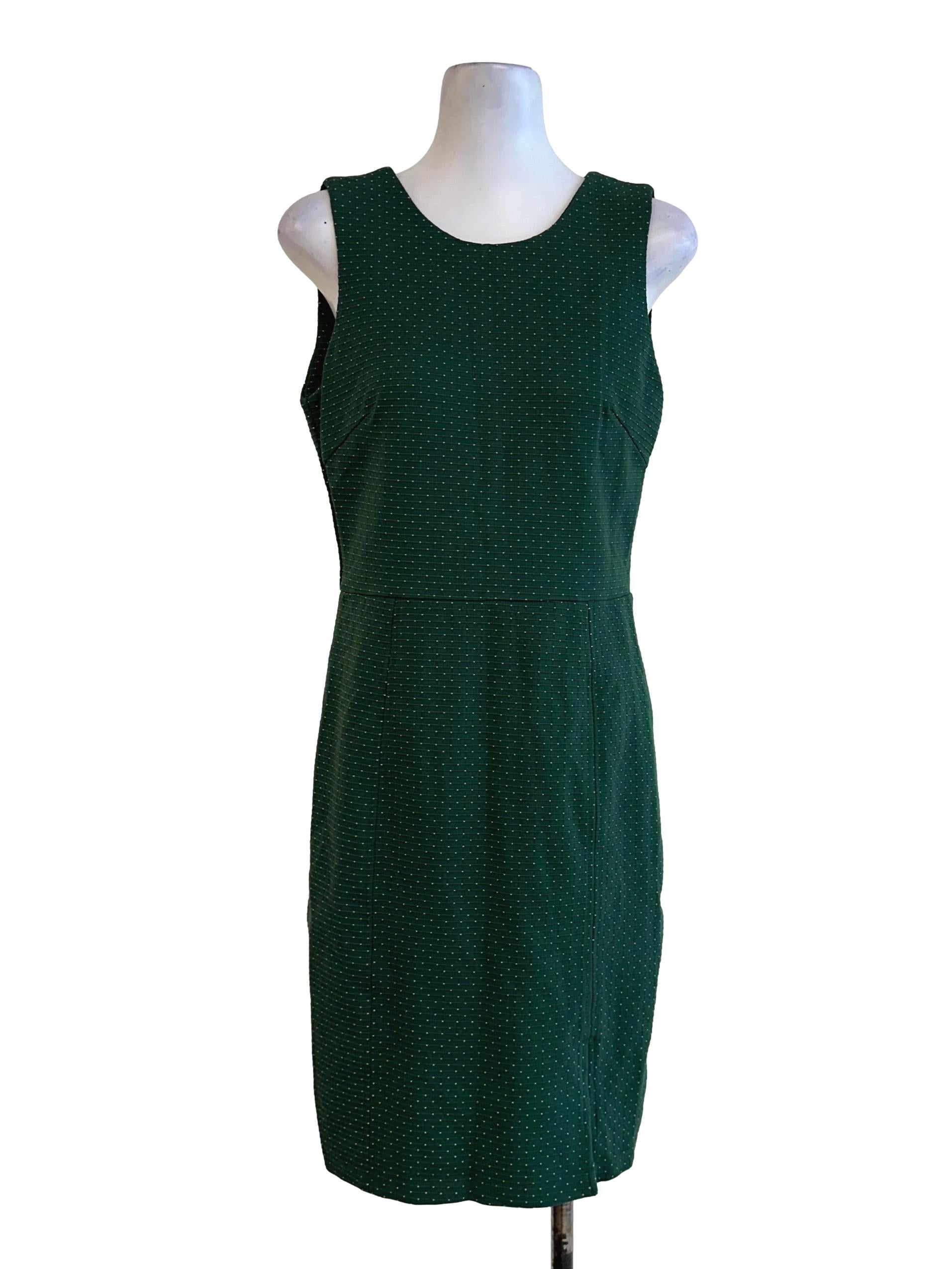 Juniper Green Textured Pattern Midi Dress