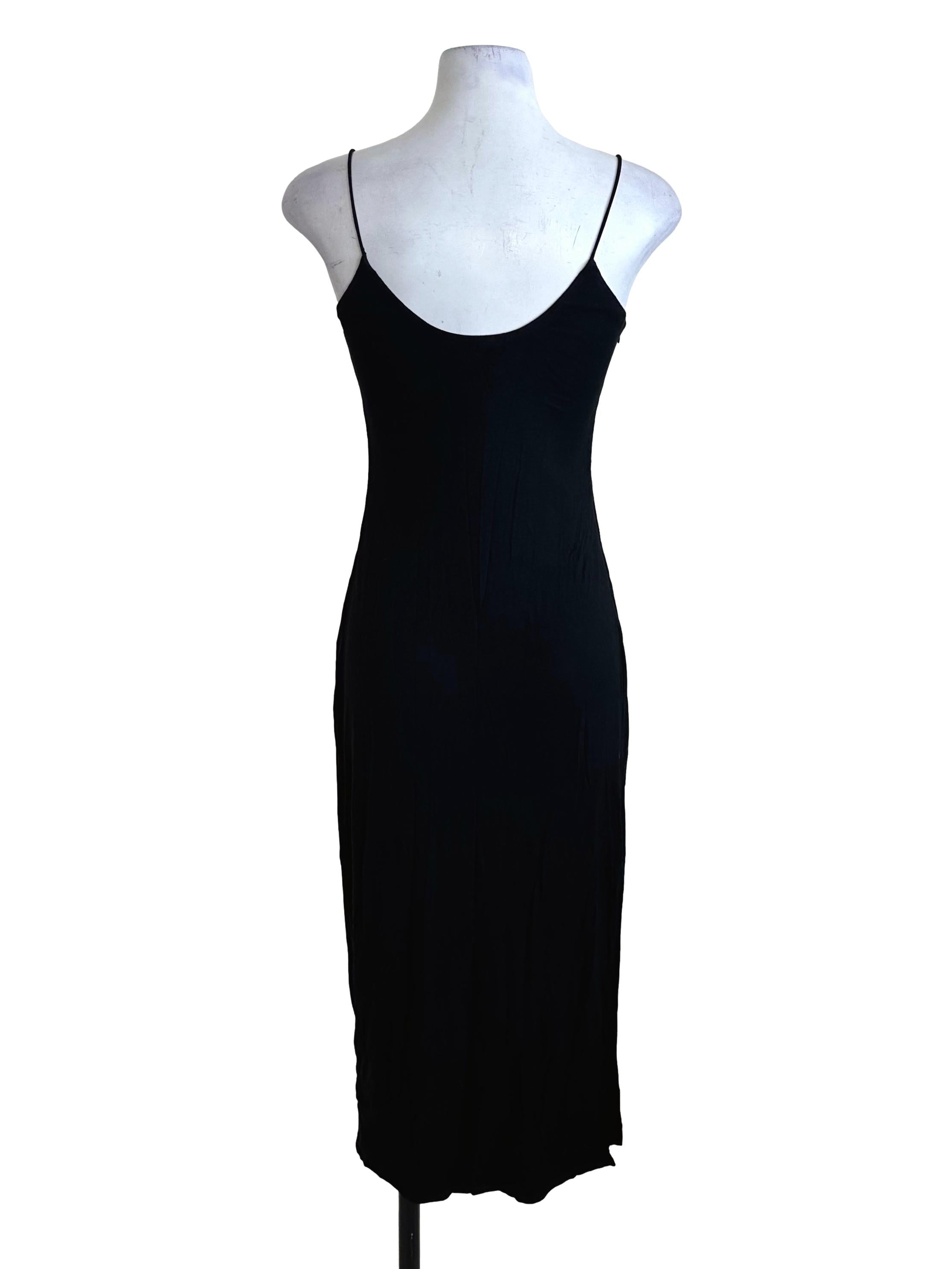 Onyx Black Scoop Neckline Bodycon Dress