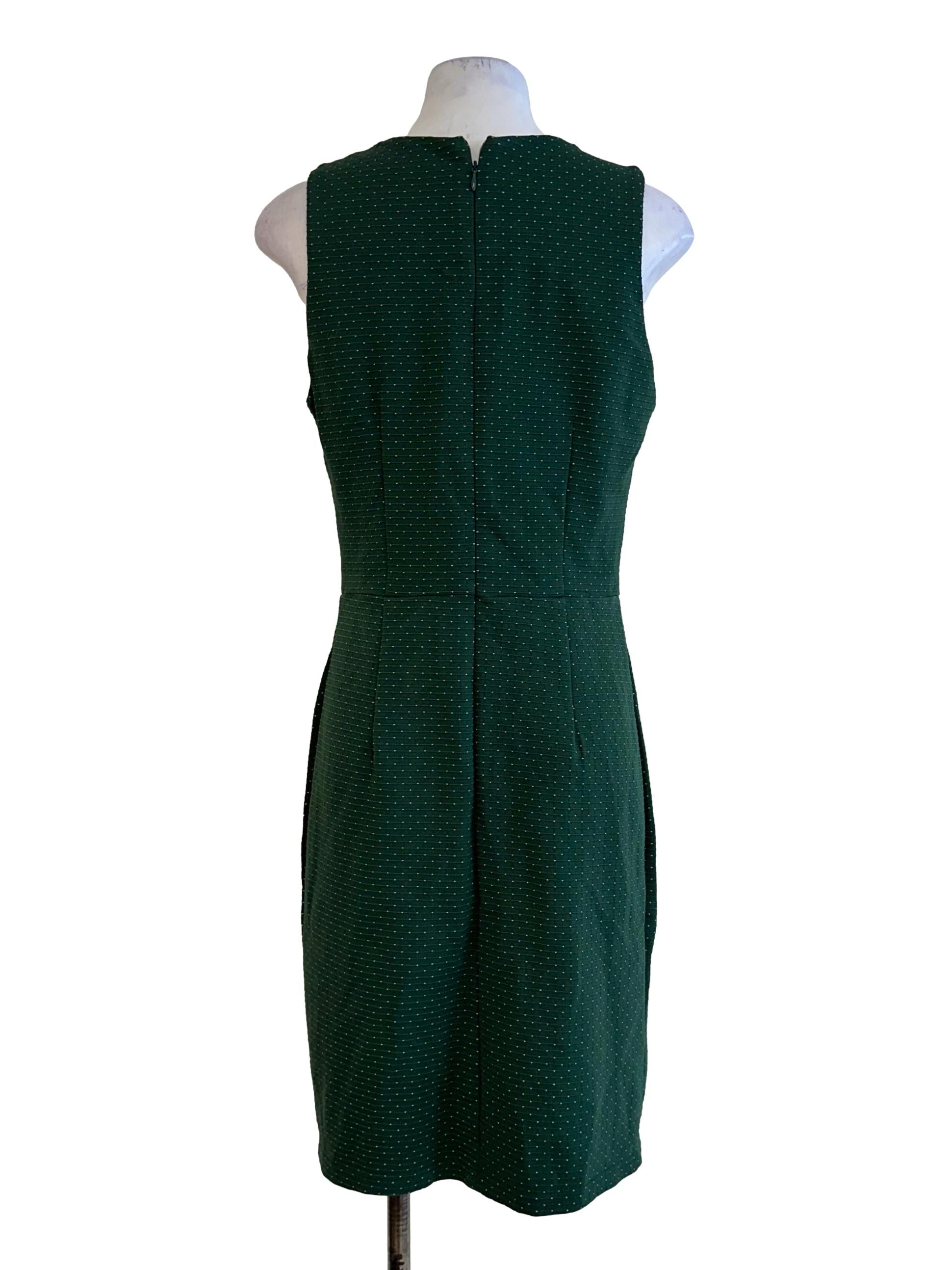 Juniper Green Textured Pattern Midi Dress