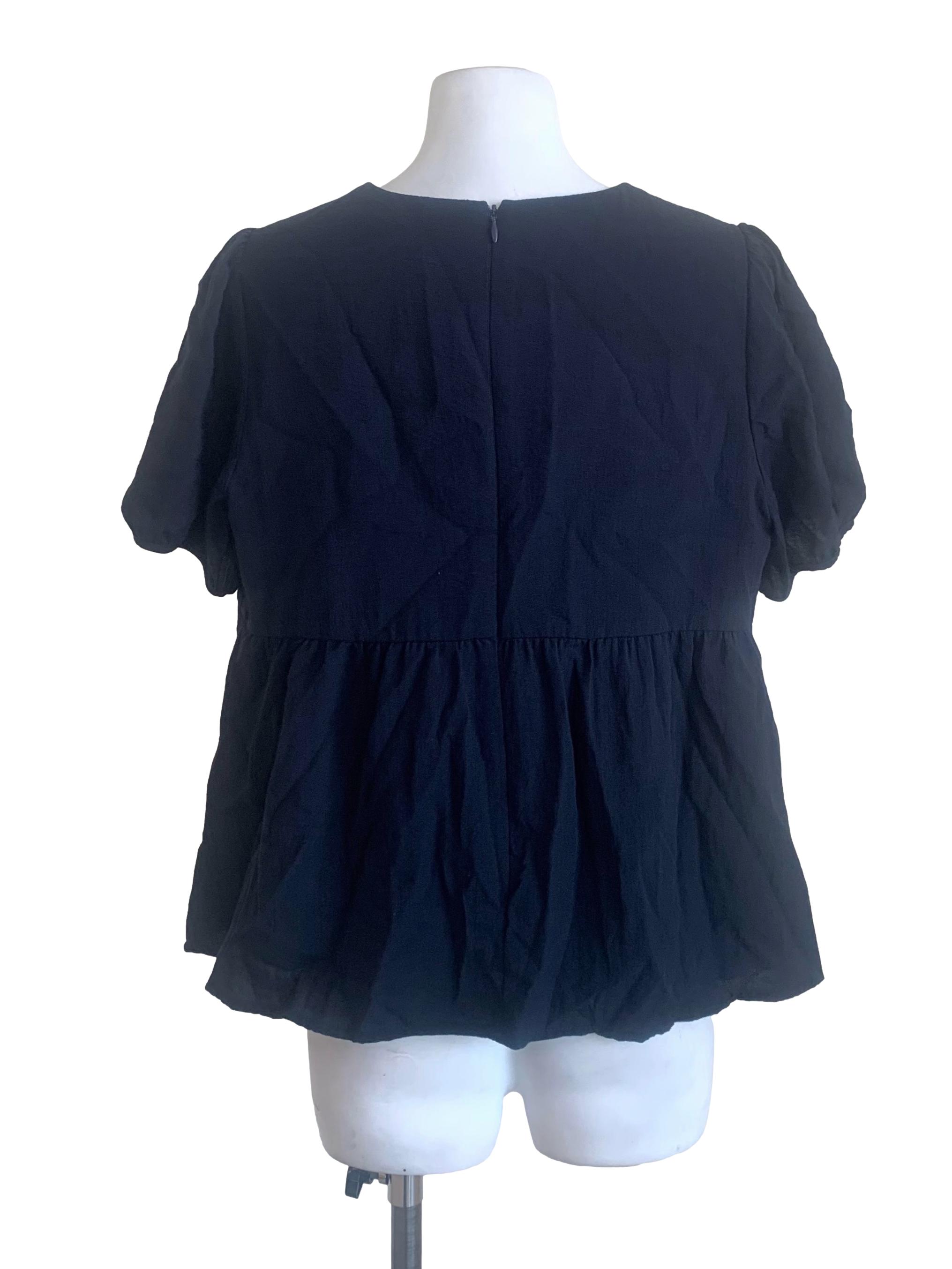 Berry Blue Peasant Top