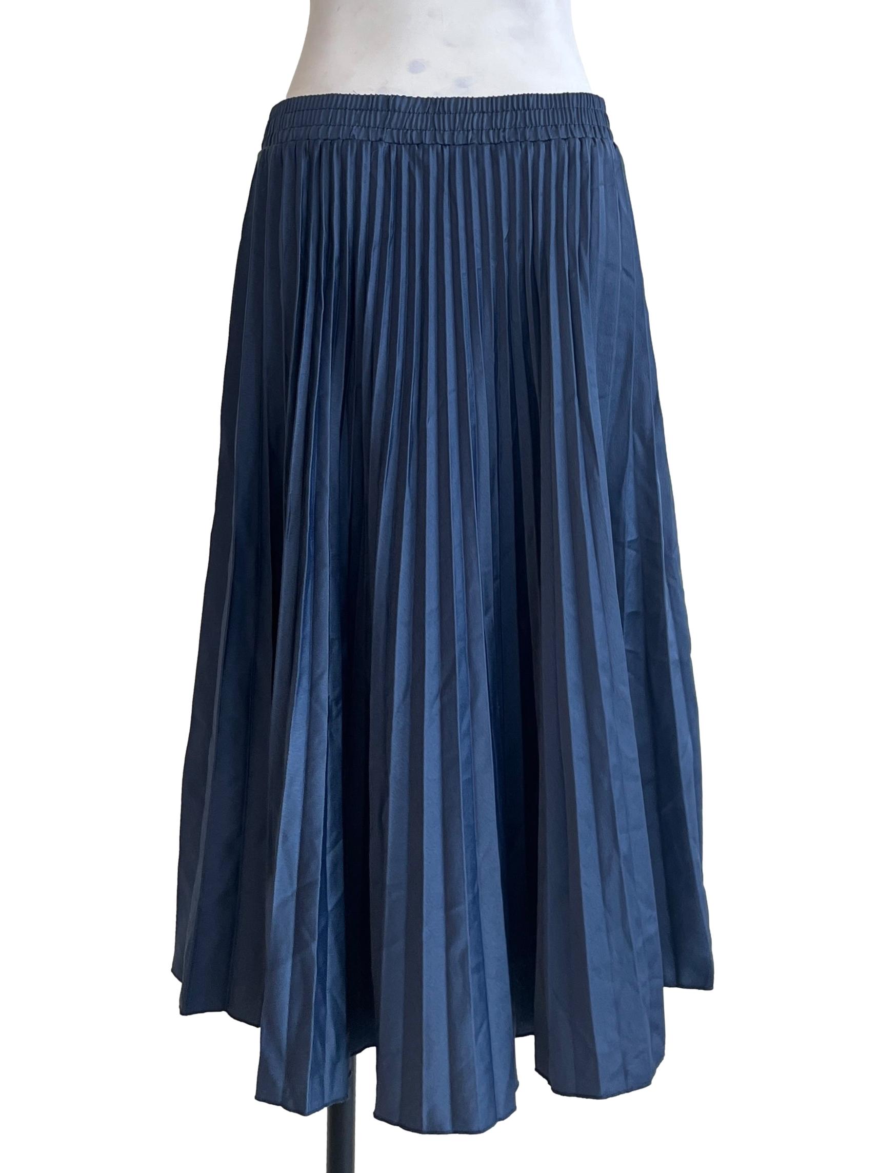 Spruce Blue Pleated Skirt