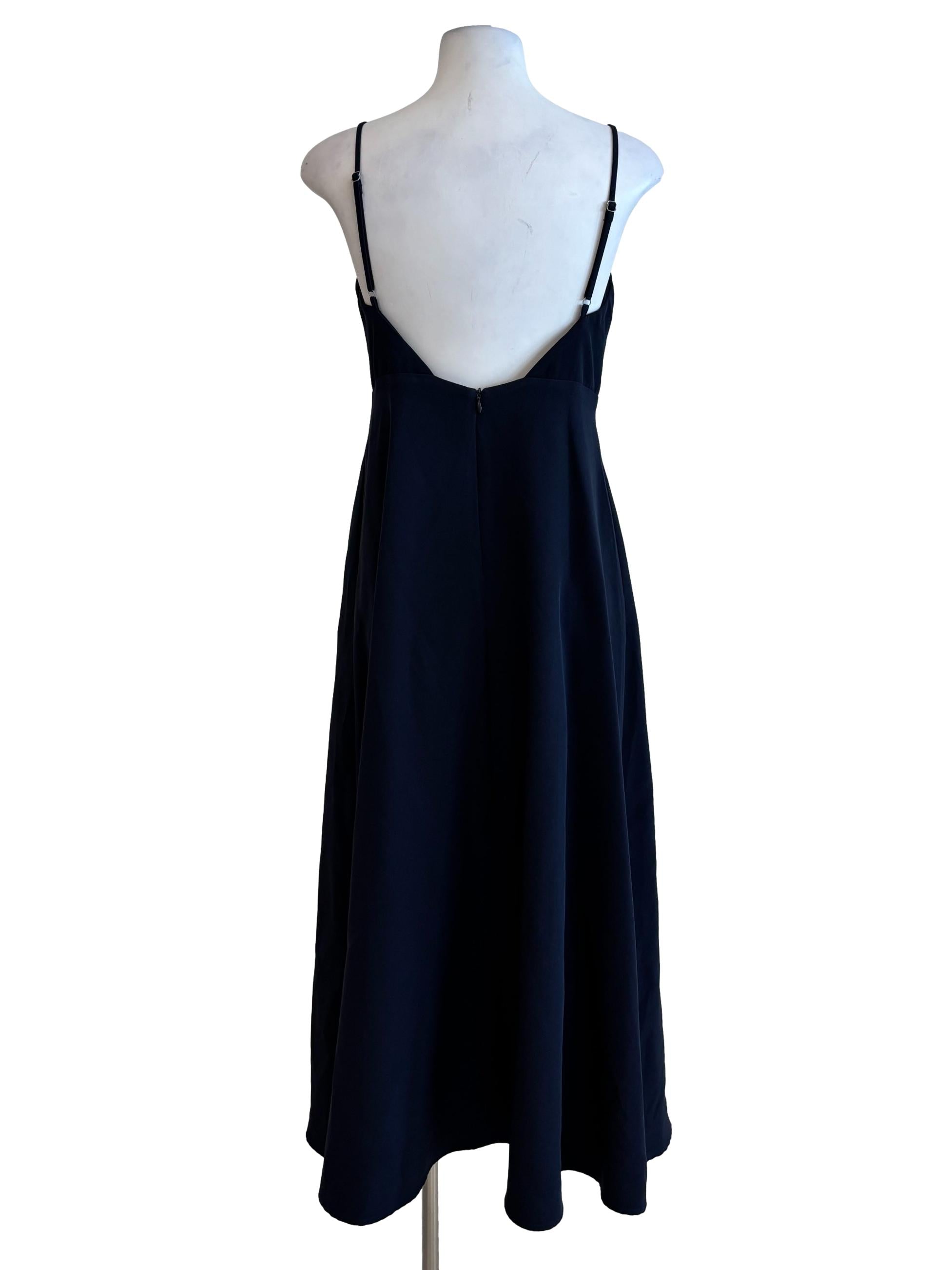 Navy Blue Spaghetti Strap Sweetheart Dress