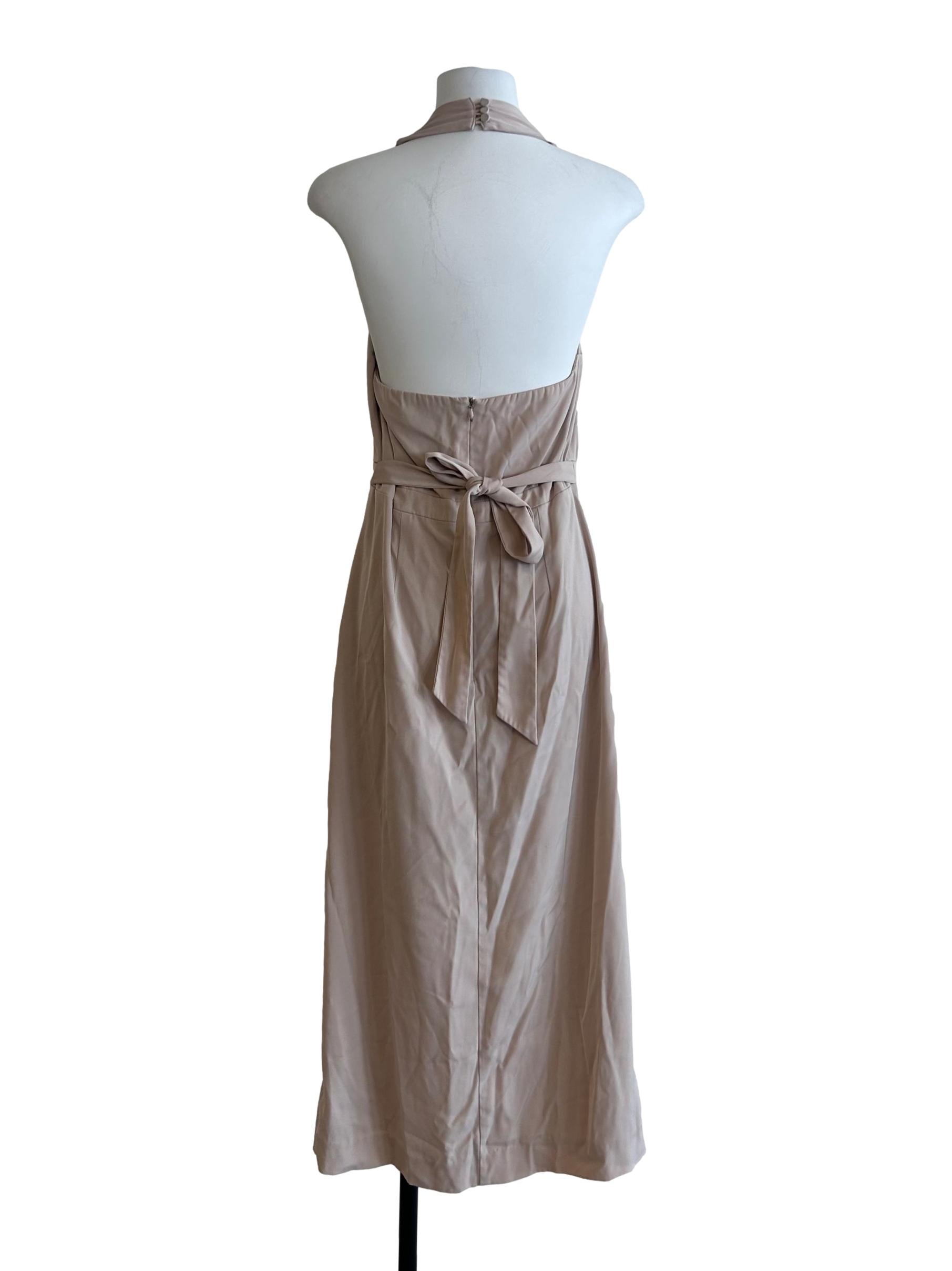 Beige Halter Dress