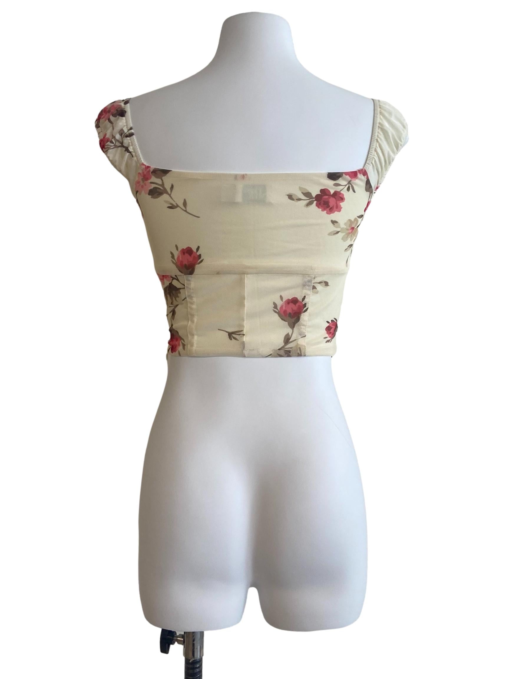 Banana Yellow Floral Crop Top
