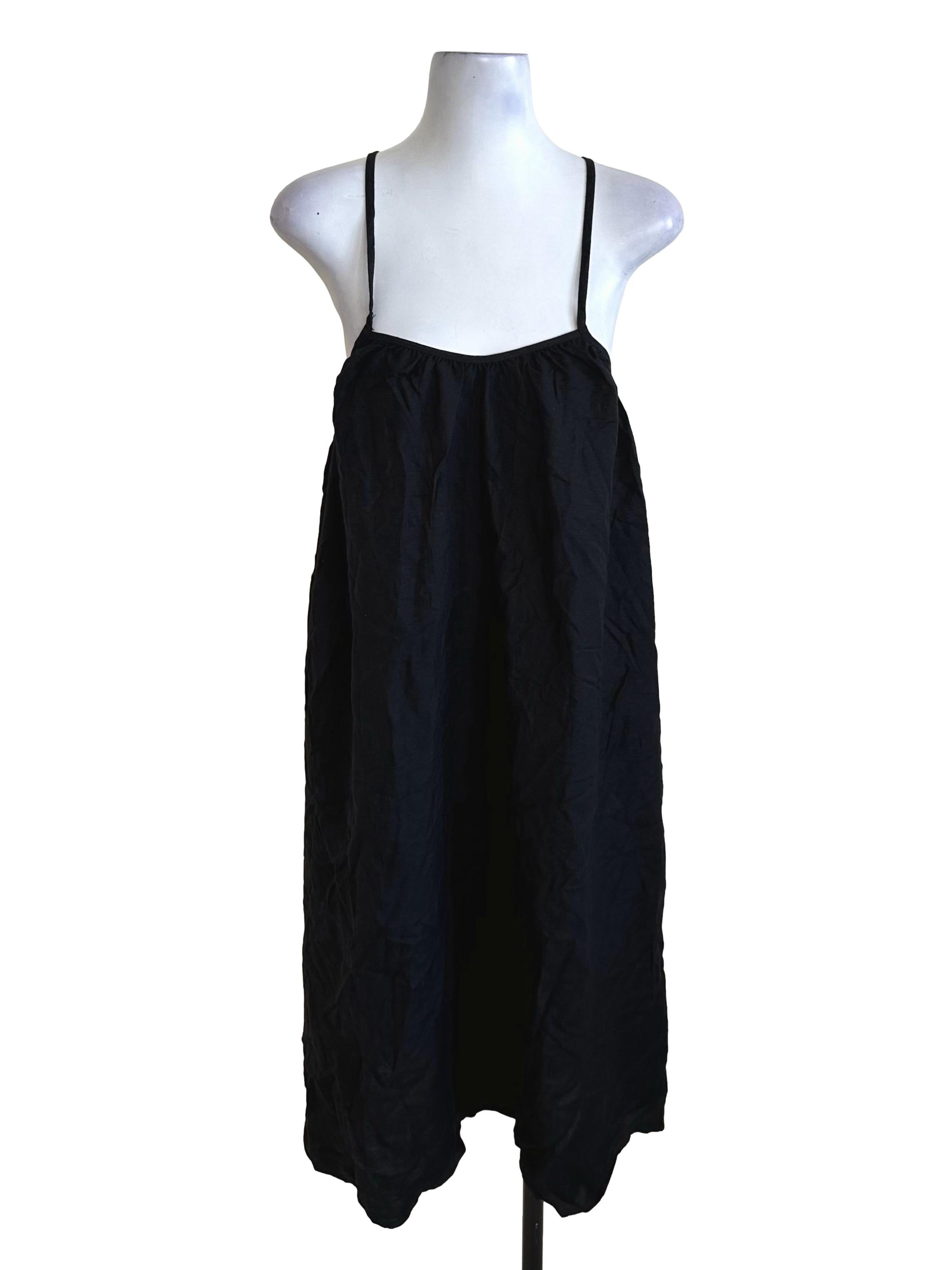 Raven Black Square Neck Tent Dress LB