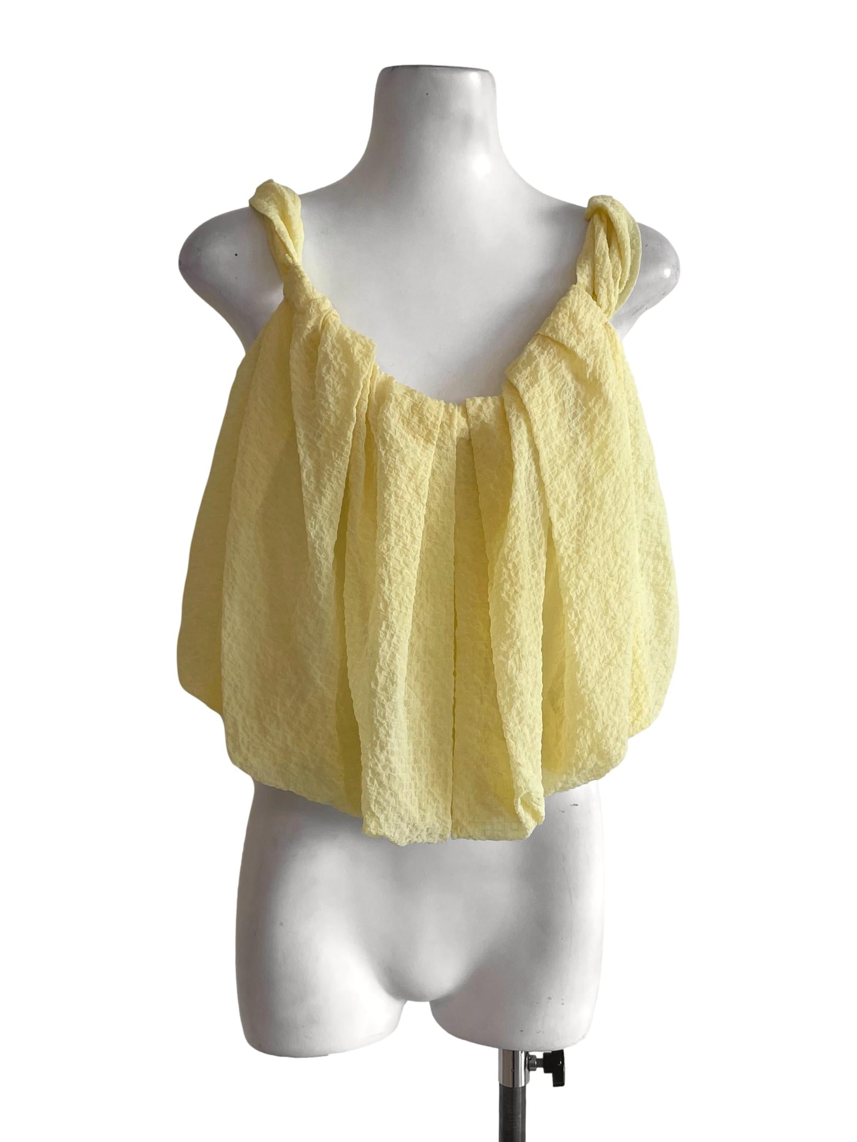 Bright Yellow Bubble Top