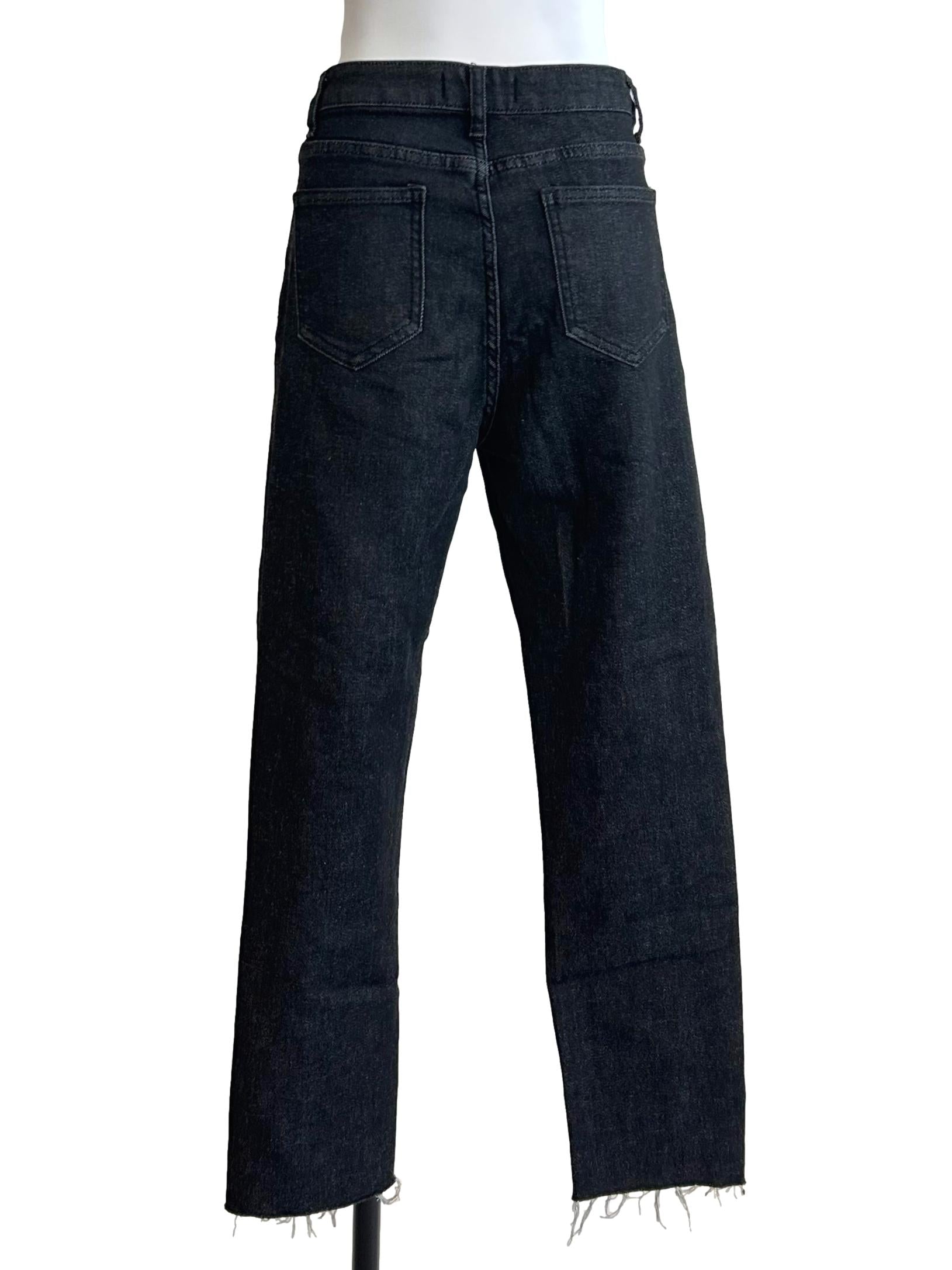 Faded Black Straight Leg Jeans