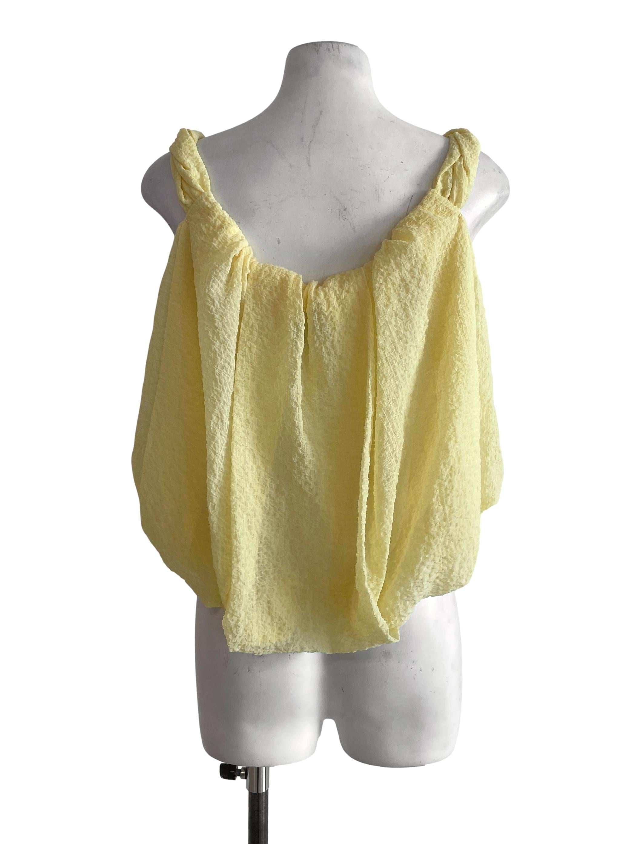 Bright Yellow Bubble Top
